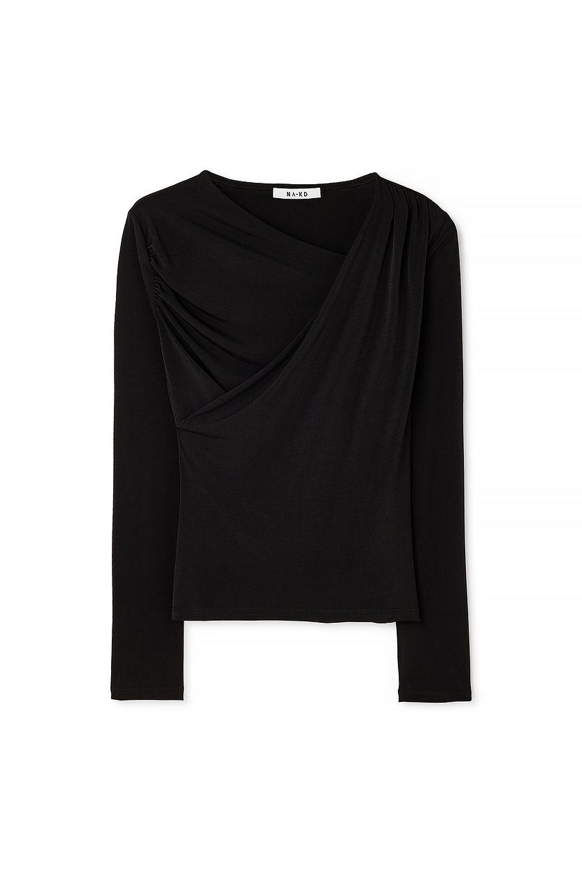 Draped Long Sleeve Top Product Image