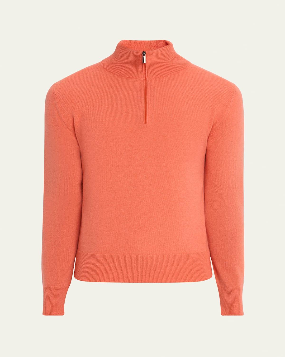 Mens Cashmere Half-Zip Sweater Product Image
