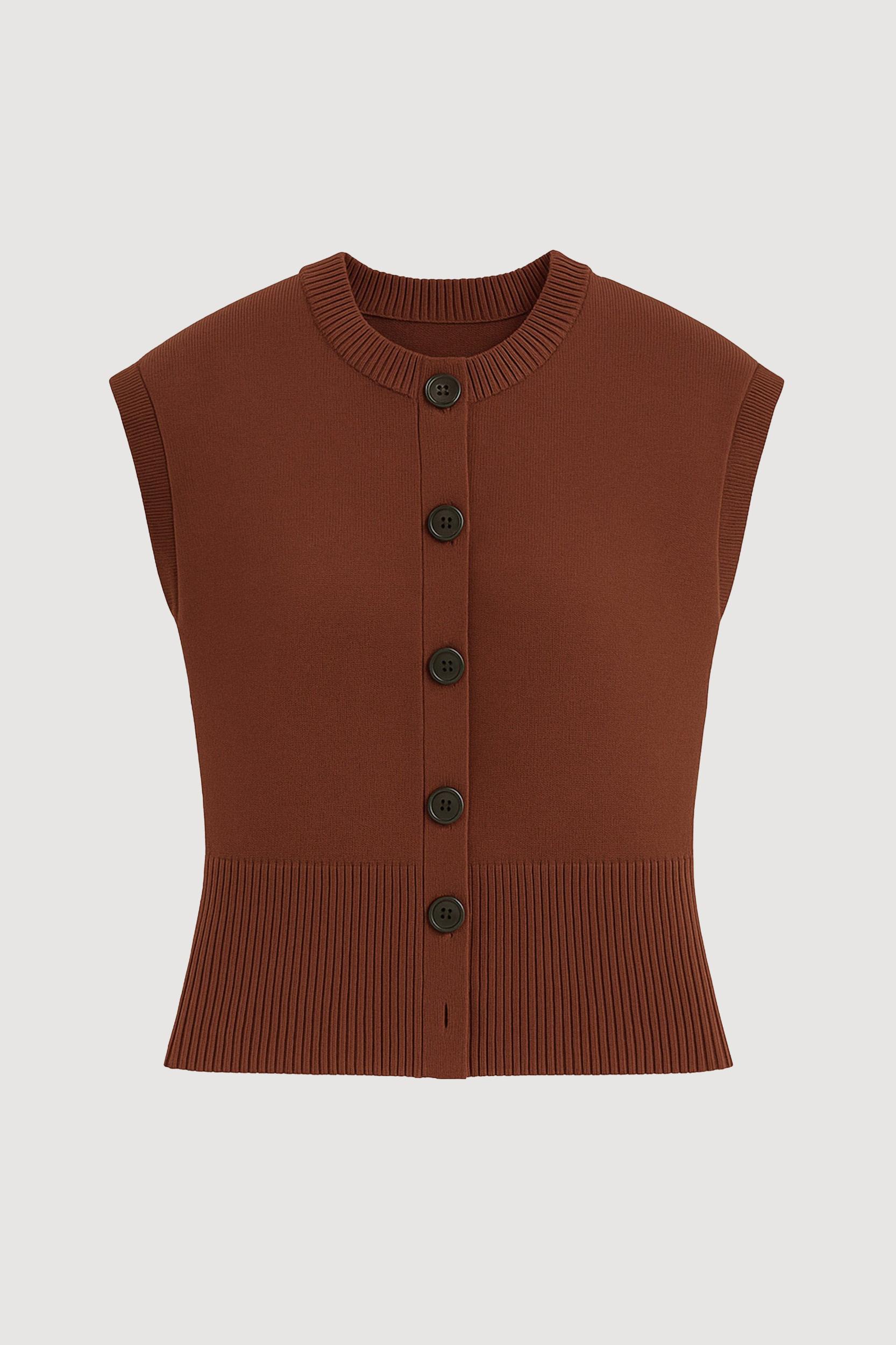Solea Button Knit Vest Product Image