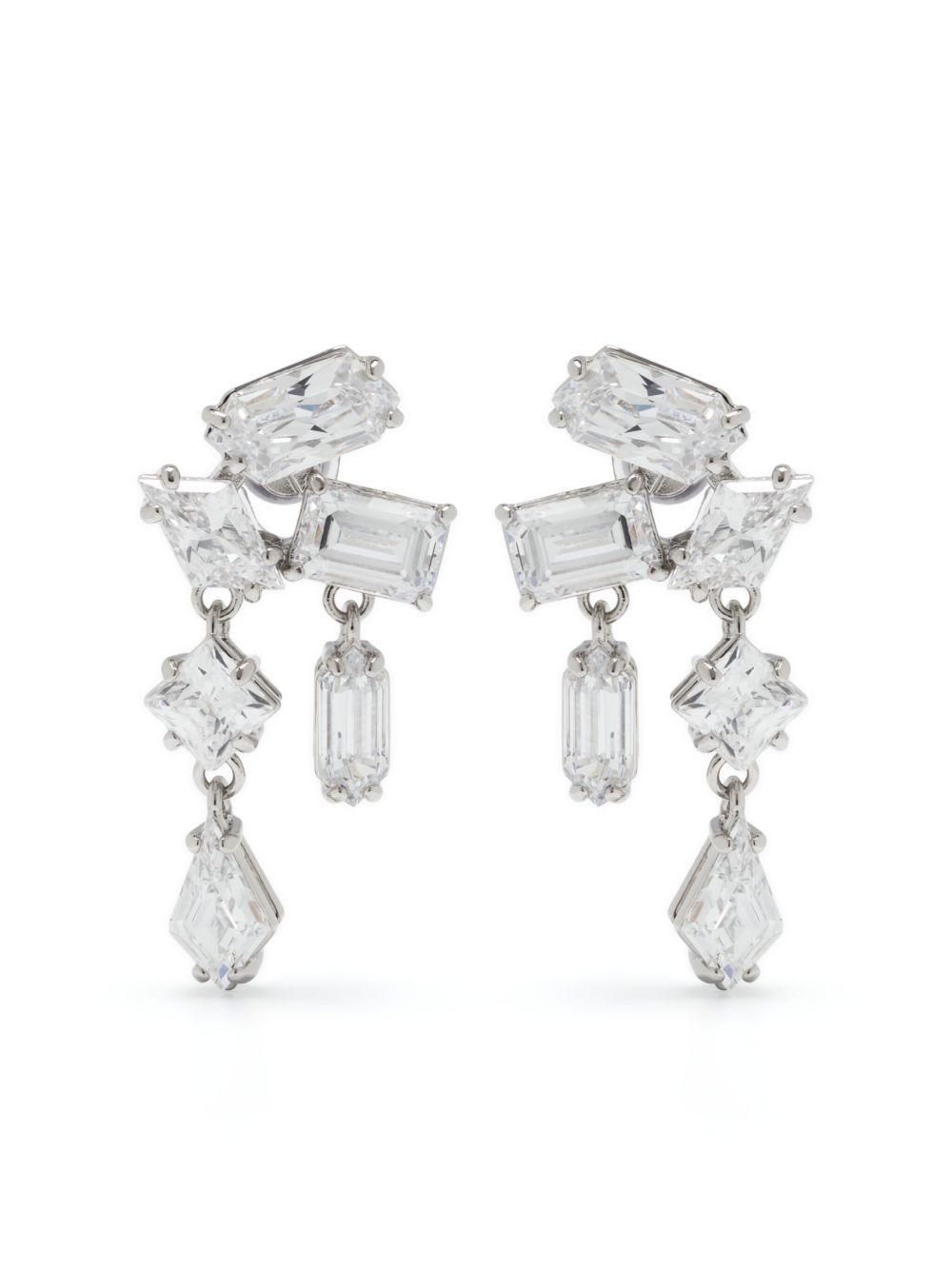 Mesmera crystal-embellished drop earrings  Product Image