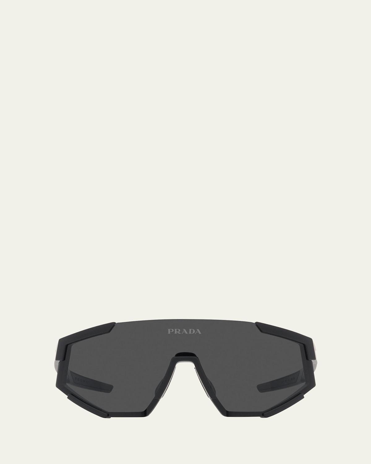 Mens Rectangle Shield Logo Sunglasses Product Image