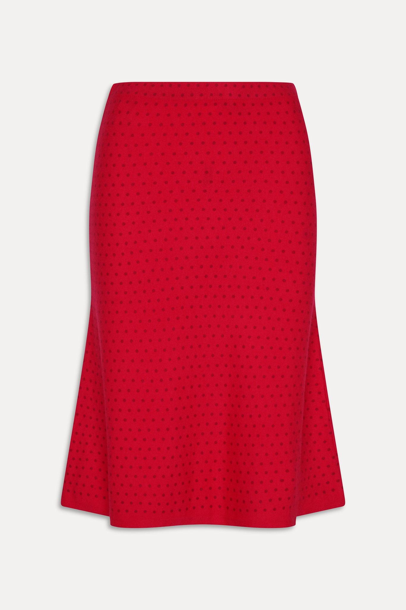 Magnolia Knit Midi Skirt - Cranberry Product Image