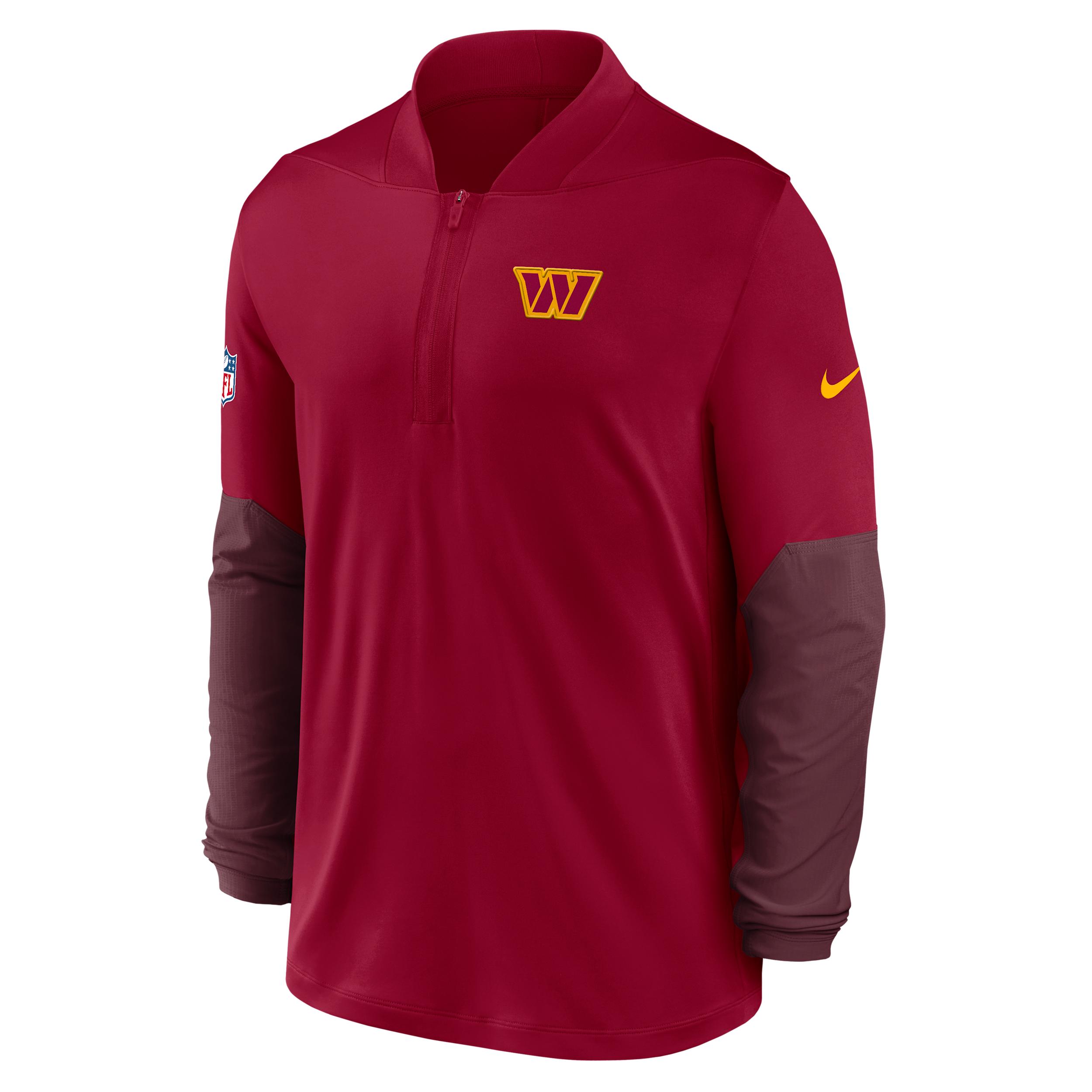 Washington Commanders Feel The Pressure Nike Mens Dri-FIT NFL 1/2-Zip Top | 03BA0DGB9E-RZB Product Image
