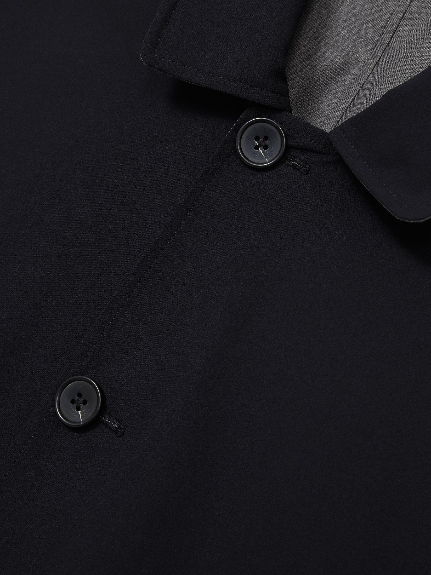 Reversible Mid-Length Coat in Navy/Grey Product Image