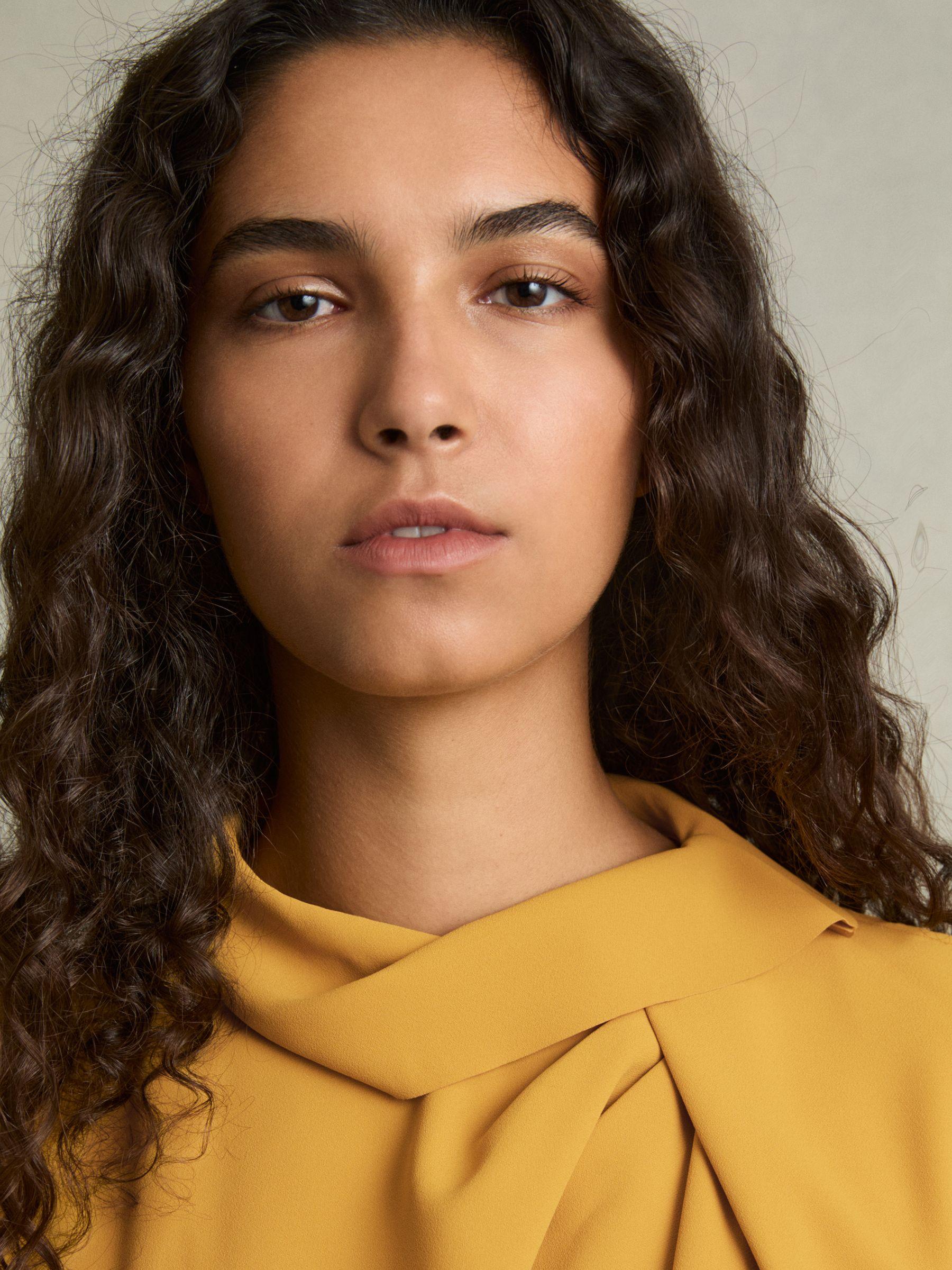 Drape-Neck Shell Top in Yellow Product Image