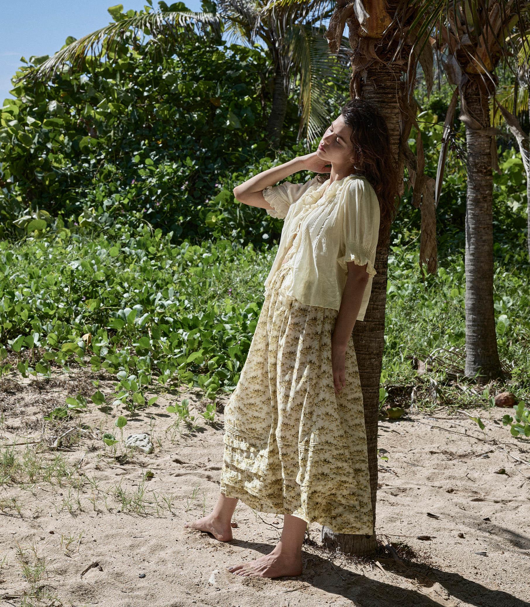 MARCIE SKIRT -- CITRON ROSIER FLORAL Product Image