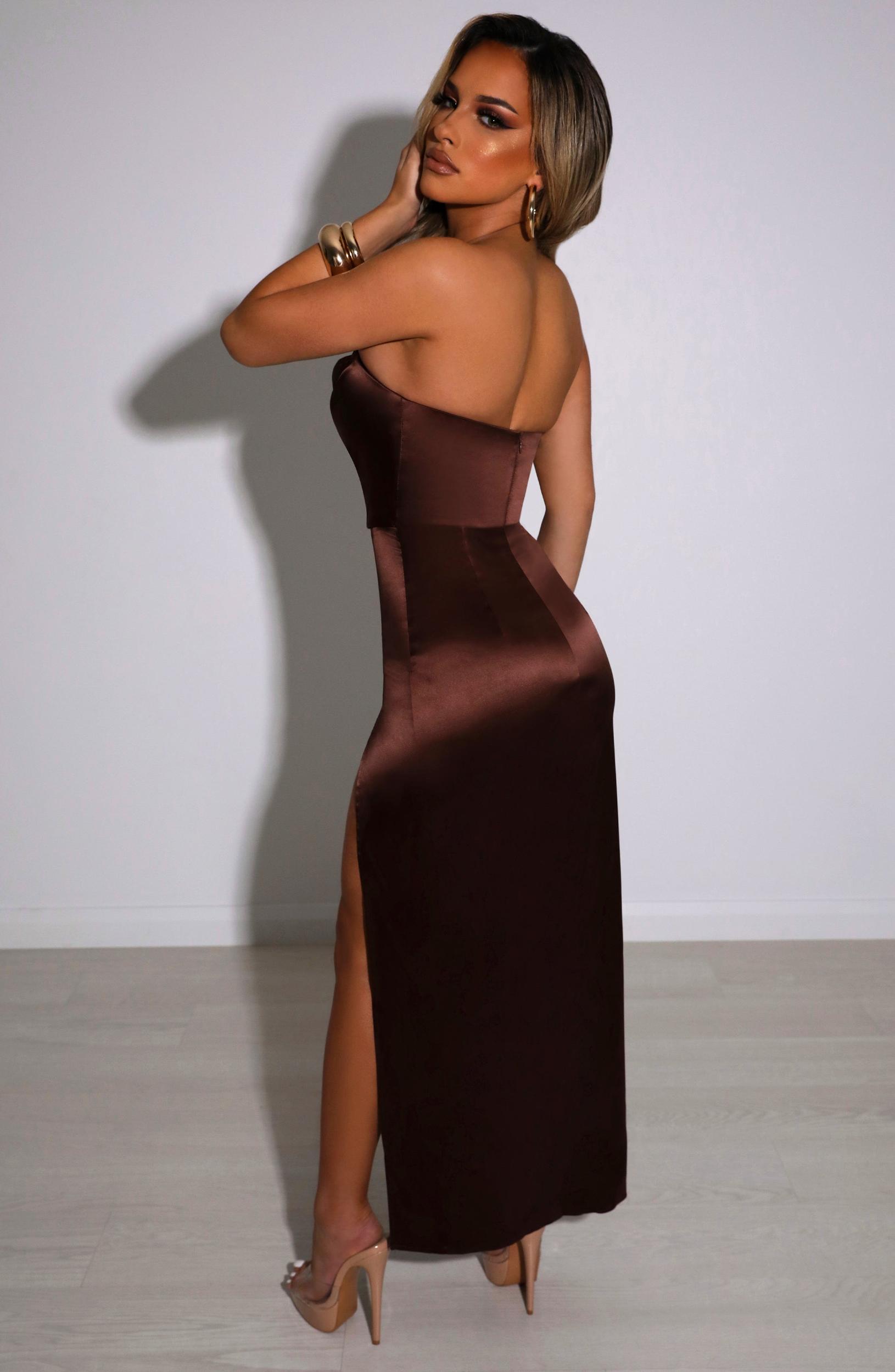 Everly Maxi Dress - Chocolate Product Image