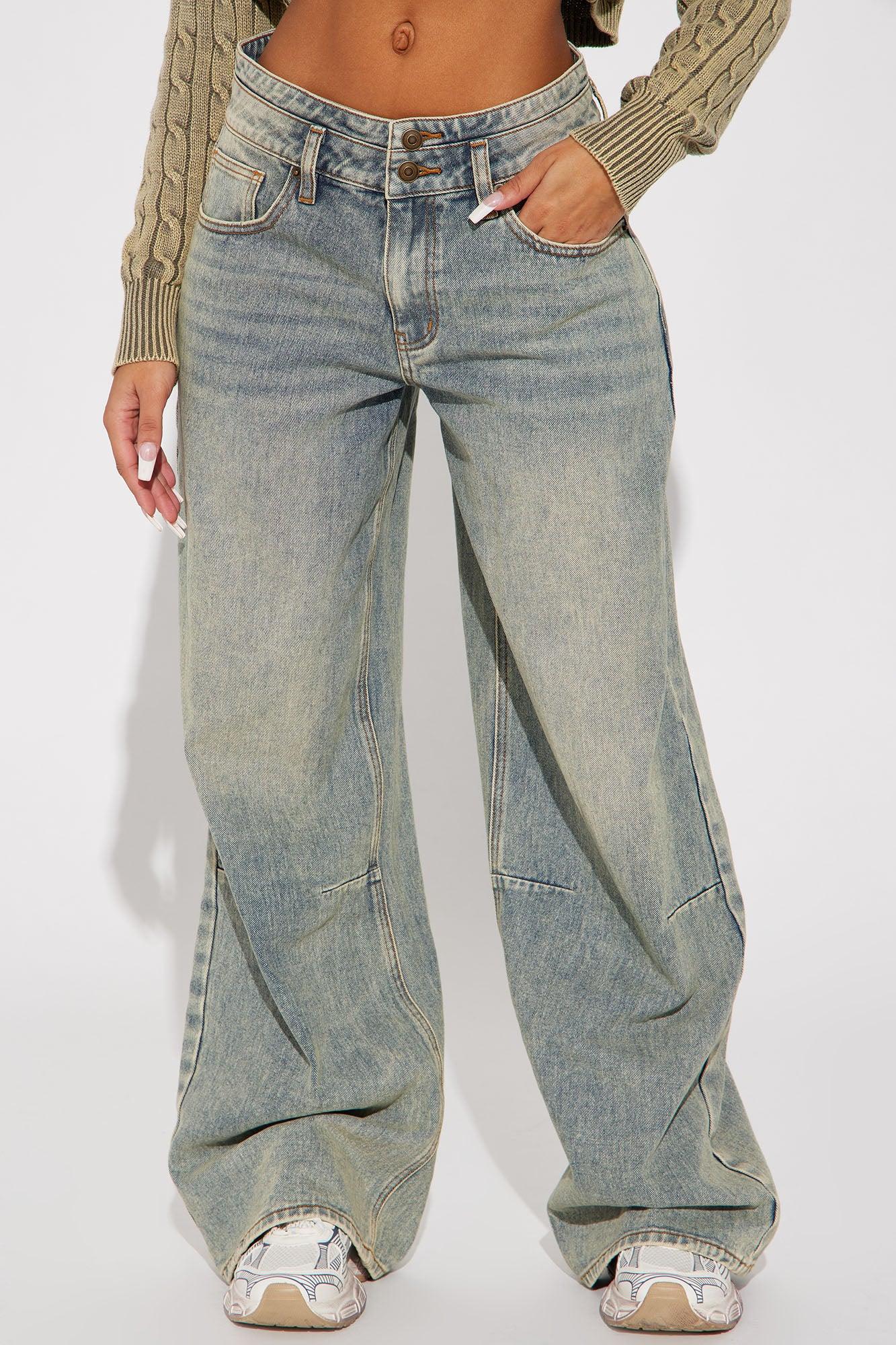 Artesia Tinted Baggy Non Stretch Jeans - Light Wash Product Image