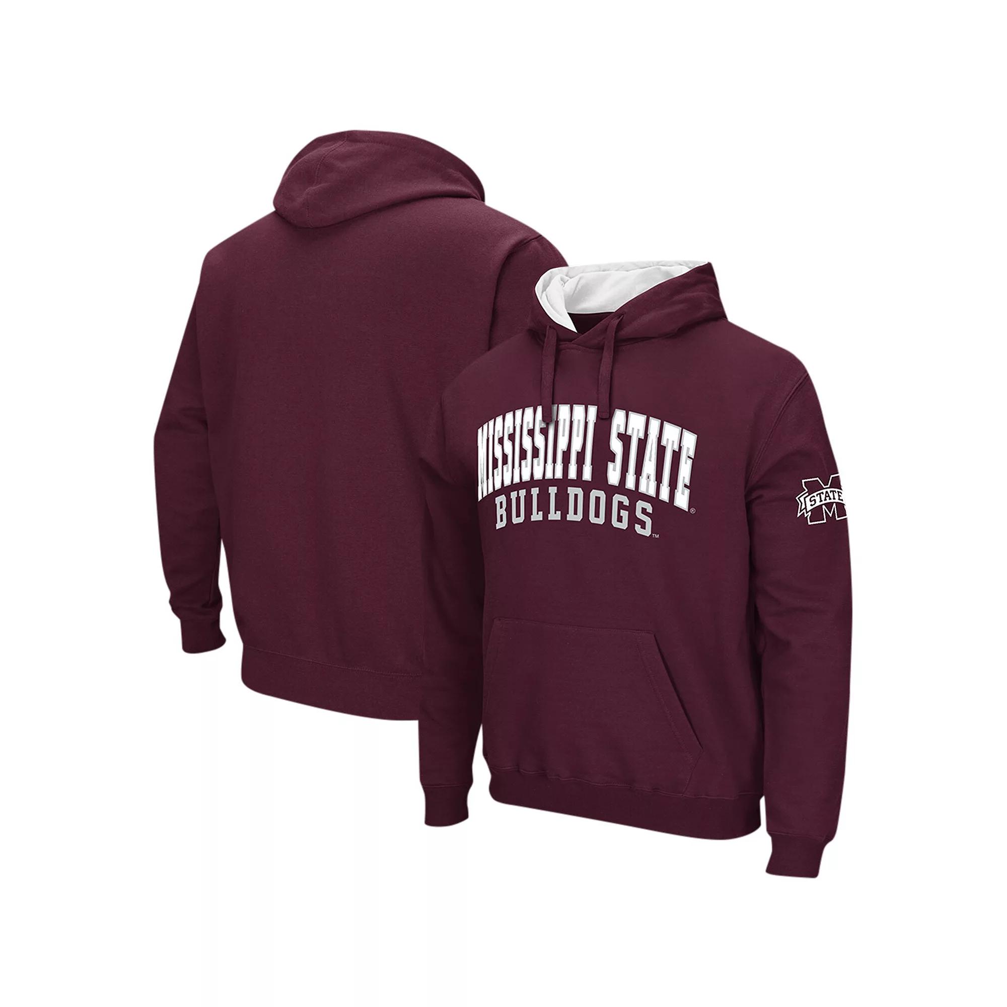 Men's Colosseum Maroon Mississippi State Bulldogs Double Arch Pullover Hoodie, Size: Medium, Mst Red Product Image