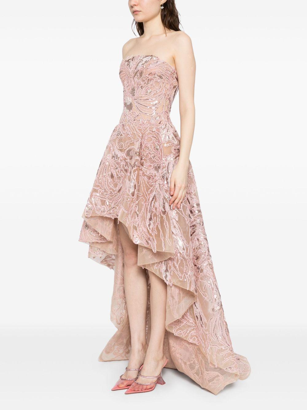 embroidered high-low dress Product Image