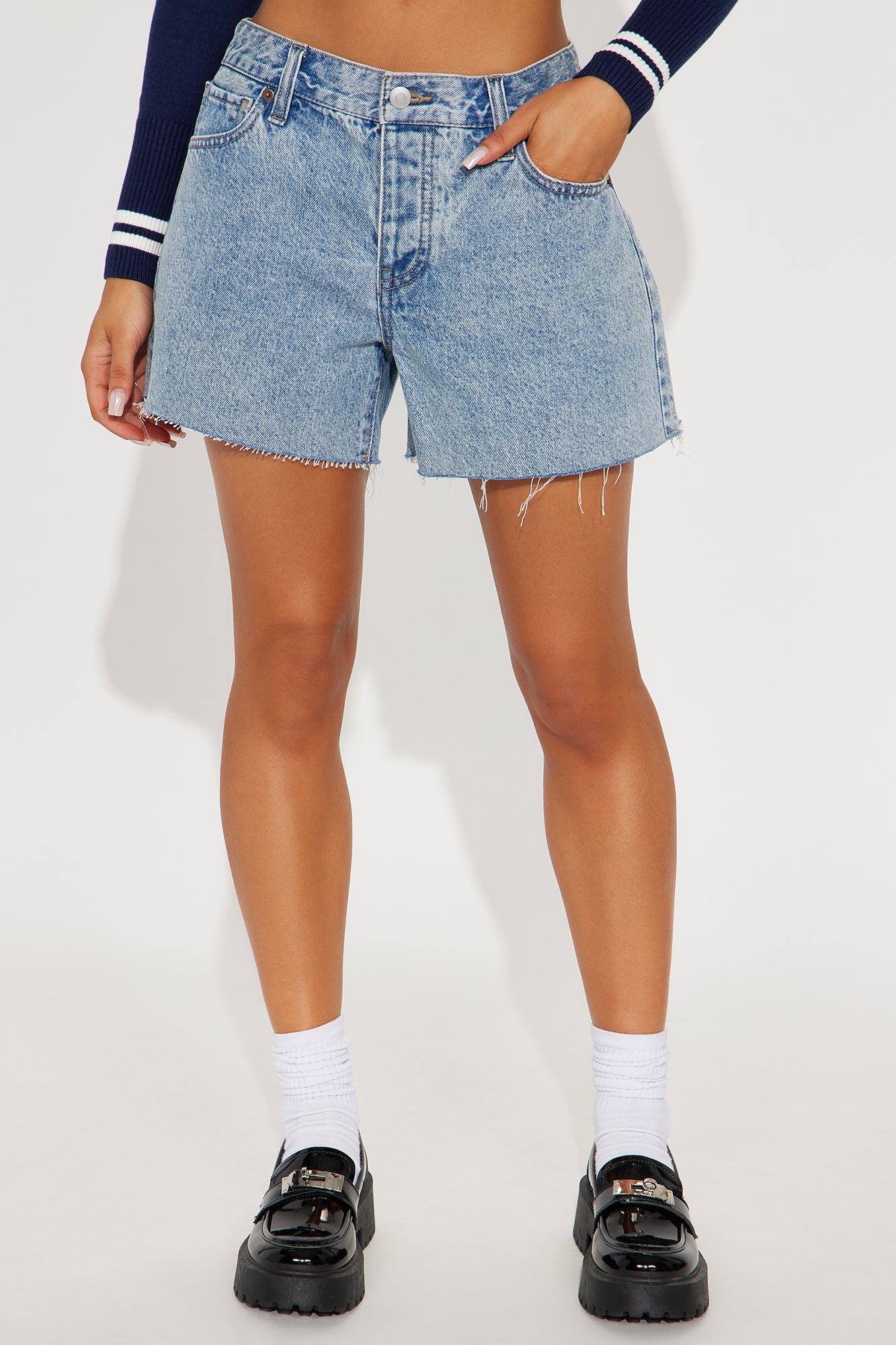 Gone Away Vacation Denim Shorts - Medium Wash Product Image