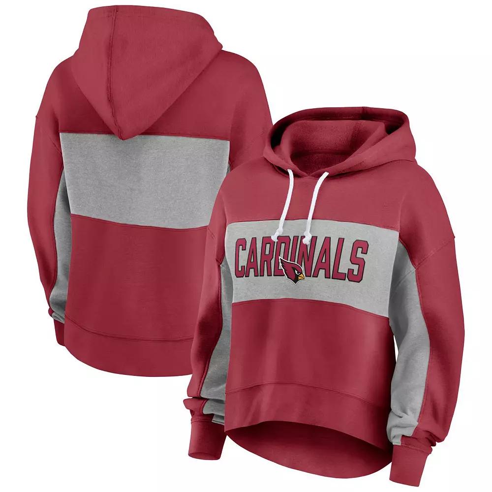 Women's Fanatics Branded Red Los Angeles Angels Filled Stat Sheet Pullover Hoodie,  Product Image