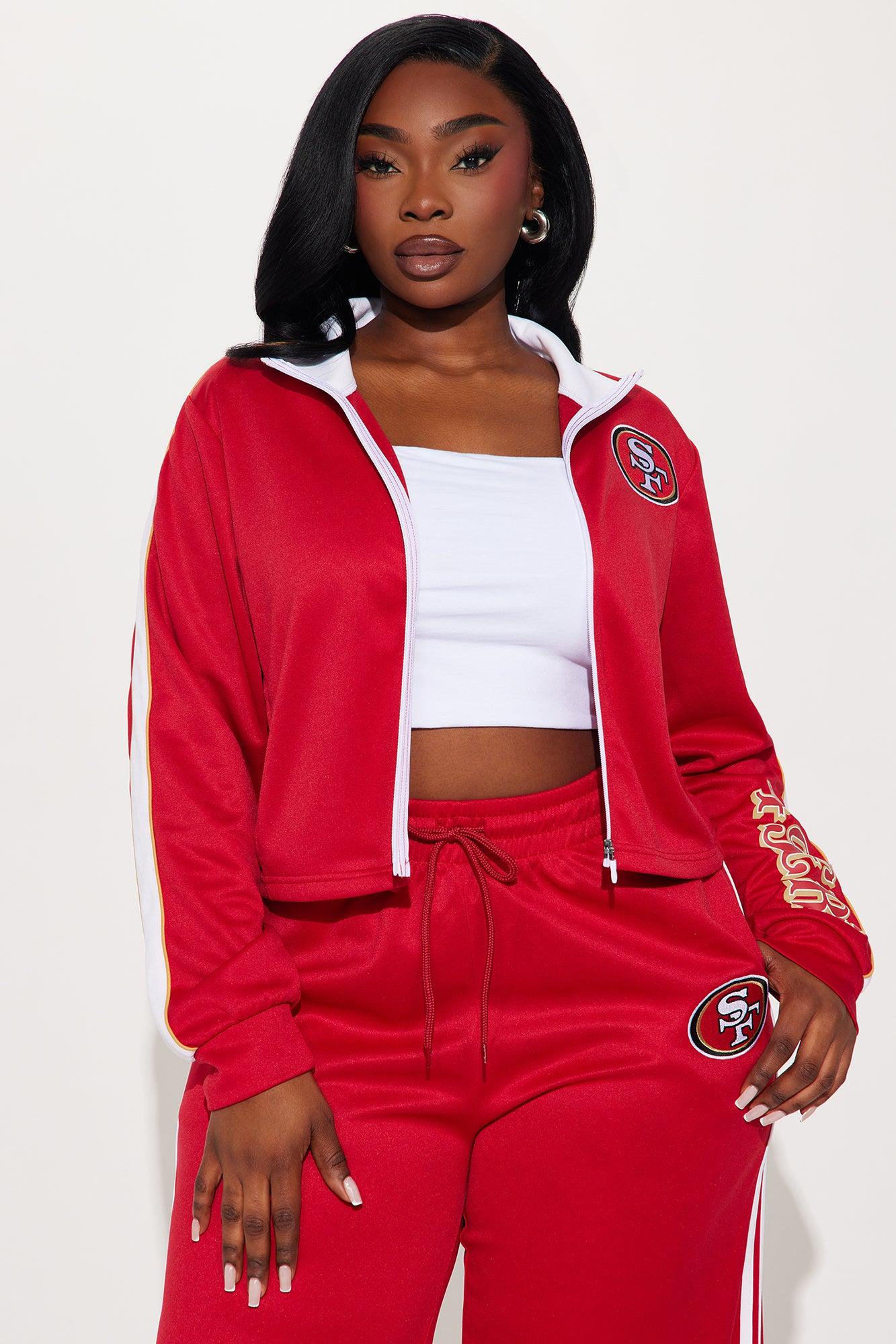 49ers Nation Zip Up Track Jacket - Red Female Product Image