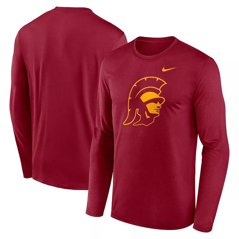 Men's Nike Cardinal USC Trojans Primetime Alternate Logo Legend Long Sleeve T-Shirt, Size: XL, Red Product Image