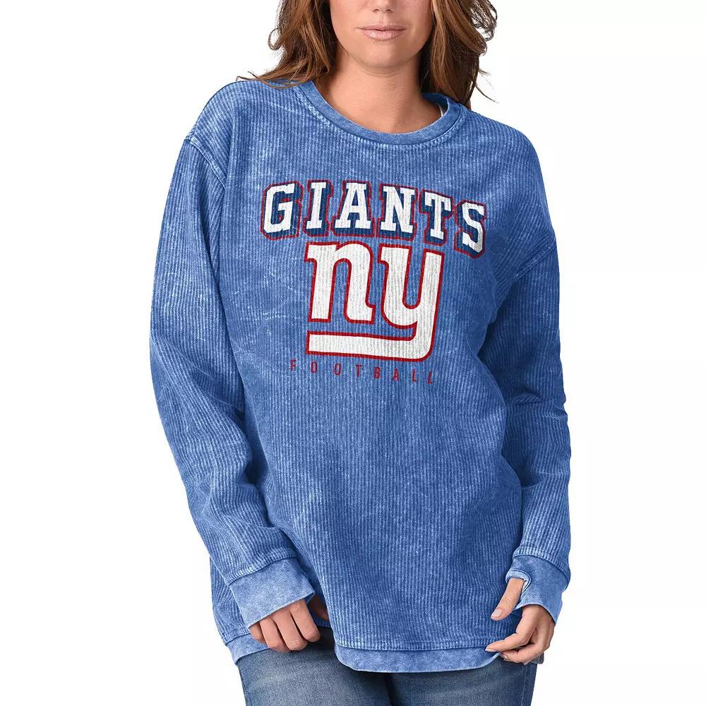 Women's G-III 4Her by Carl Banks Royal New York Giants Comfy Cord Pullover Sweatshirt,  Product Image