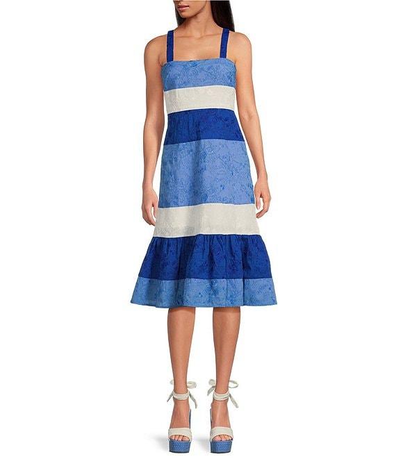 Gianni Bini x Shea Leigh Mills Capri Color Block Eyelet Midi Dress Product Image