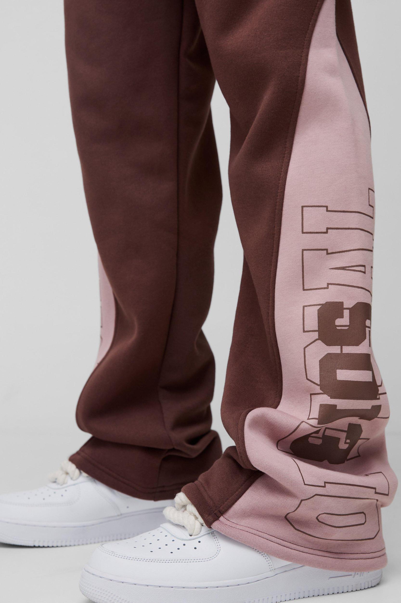 Relaxed Official Varsity High Gusset Sweatpants | boohooMAN USA Product Image