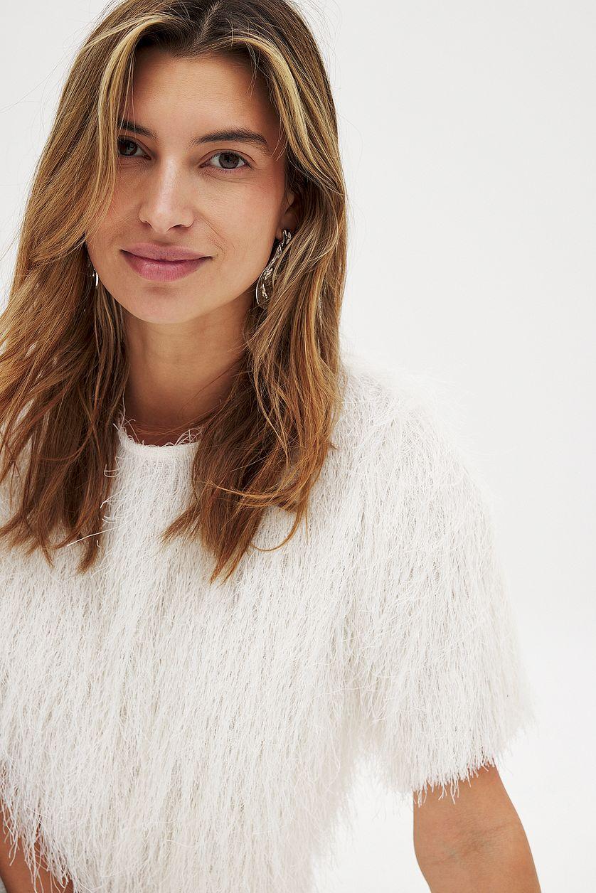 Short Sleeve Fringe Top Product Image