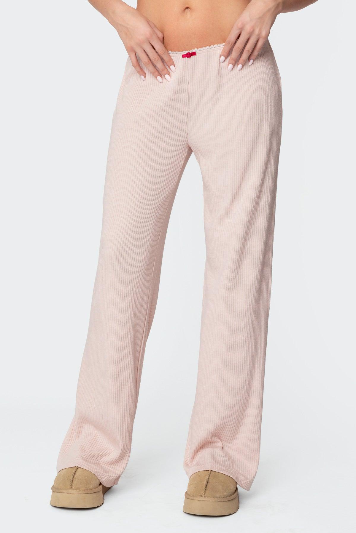Roselle Ribbed Pants Product Image