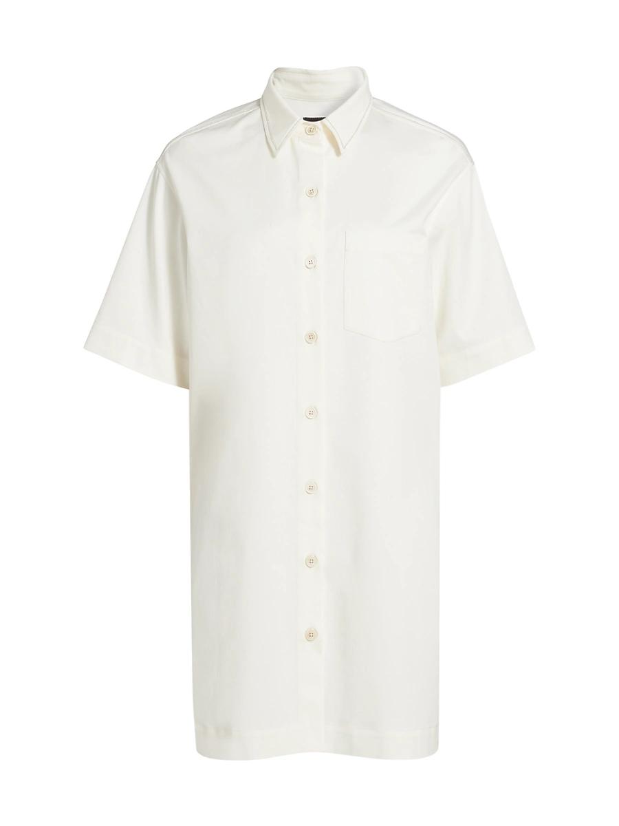 Womens Cotton Gabardine Mini Shirtdress Product Image