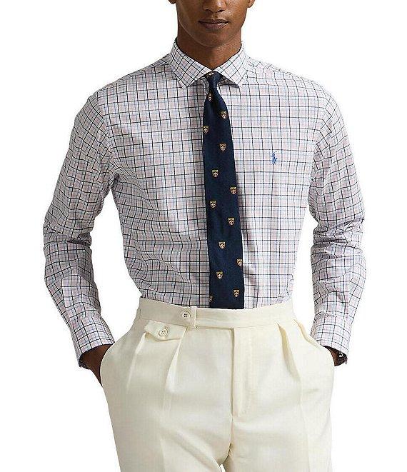 Polo Ralph Lauren Classic Mini Plaid Stretch Poplin Long Sleeve Woven Shirt Product Image