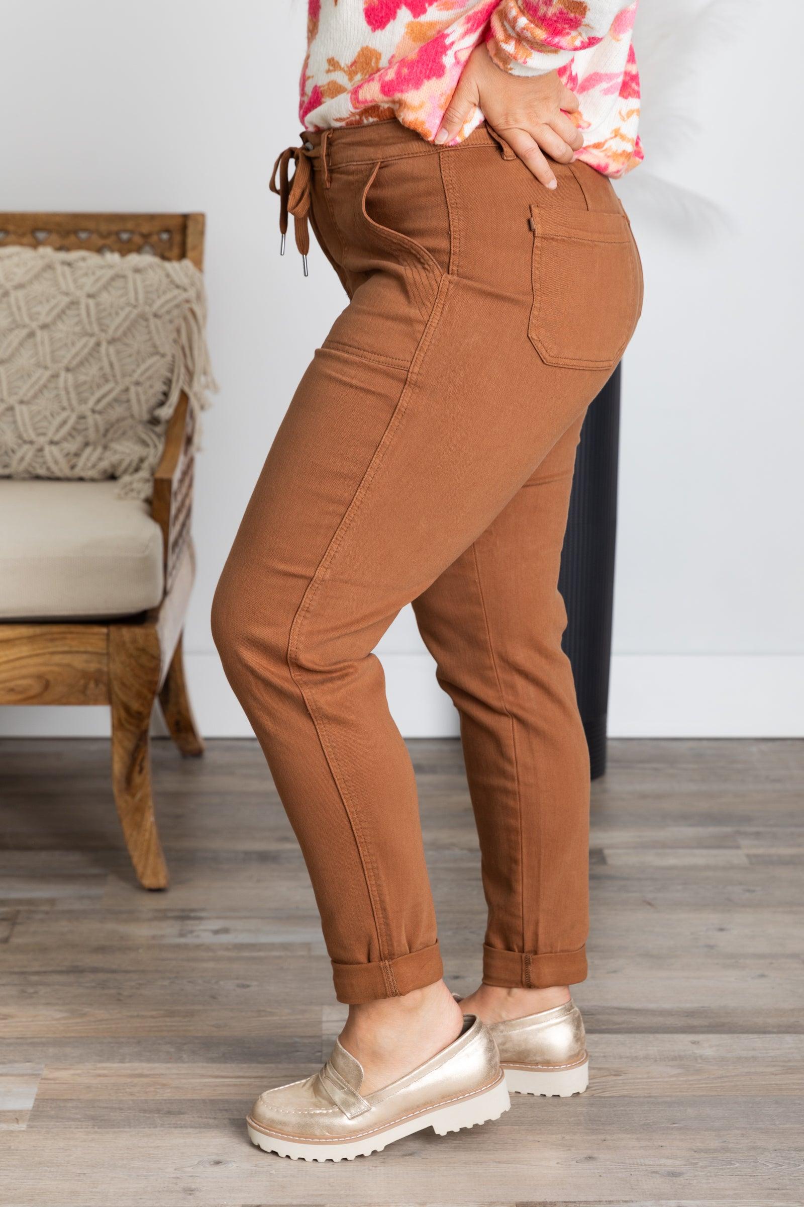 Judy Blue Camel Pull On Jogger Jeans Product Image