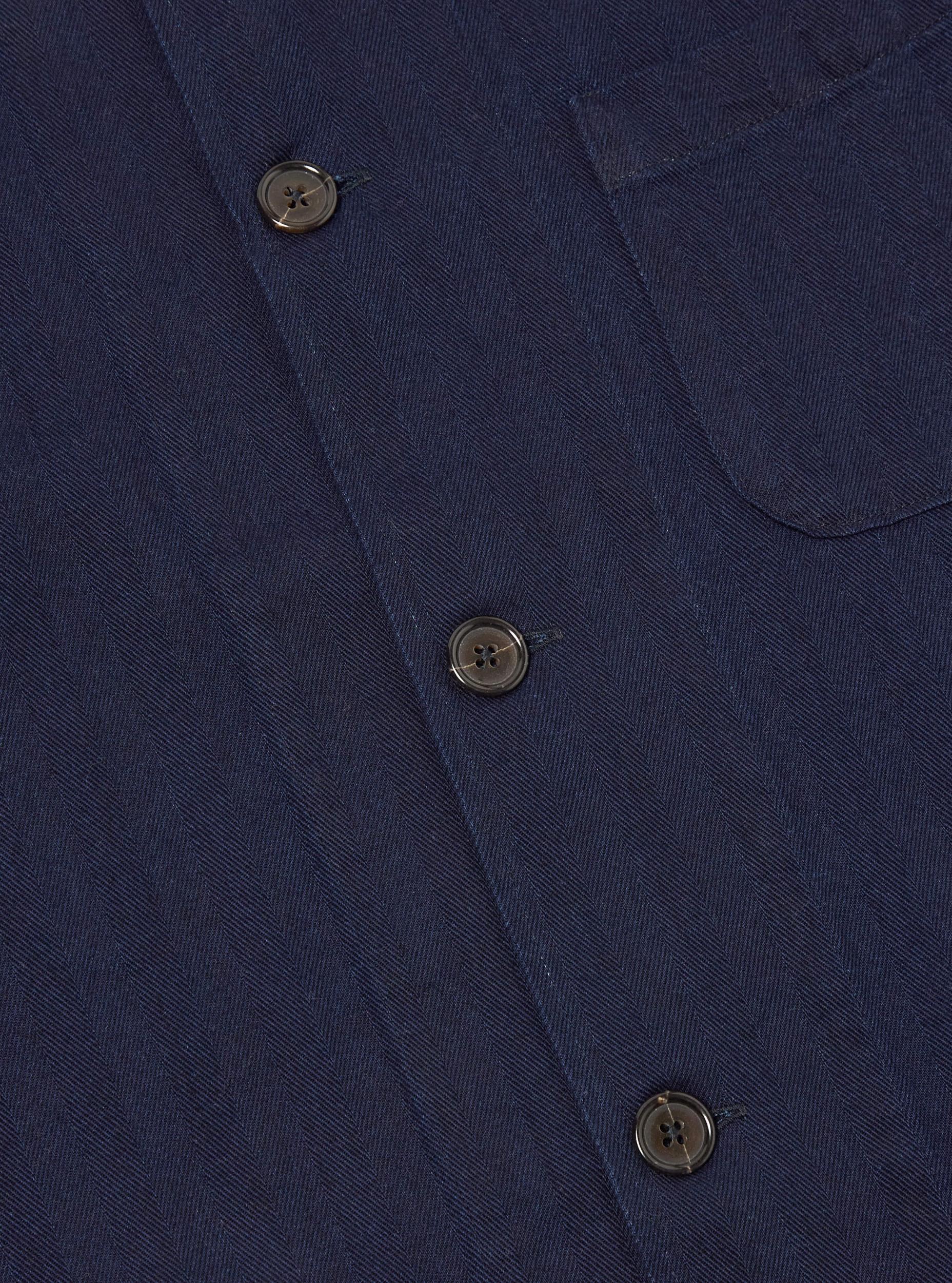 Indigo Herringbone Denim Bakers Overshirt Product Image