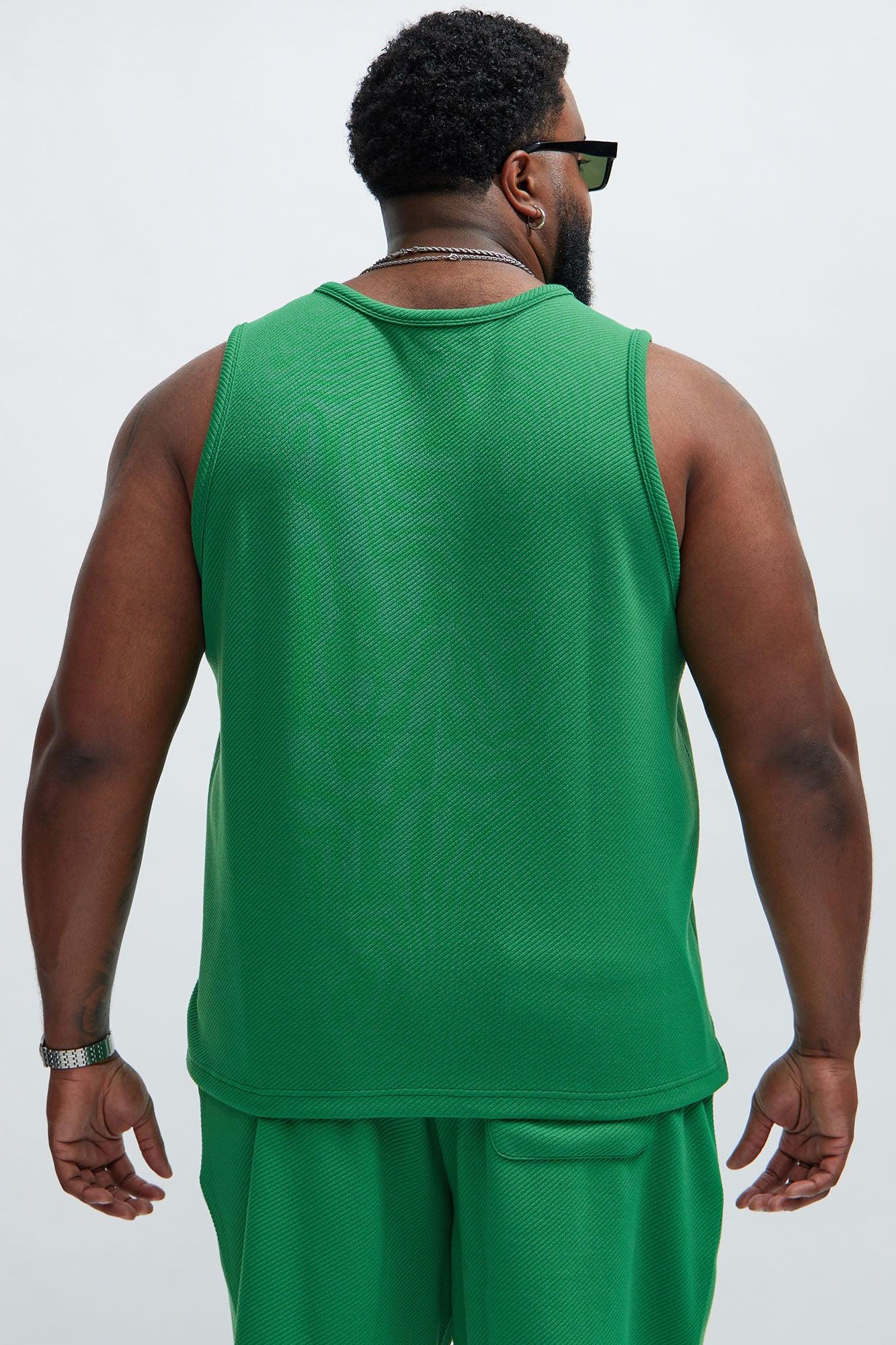 Kina Textured Tank - Green Product Image