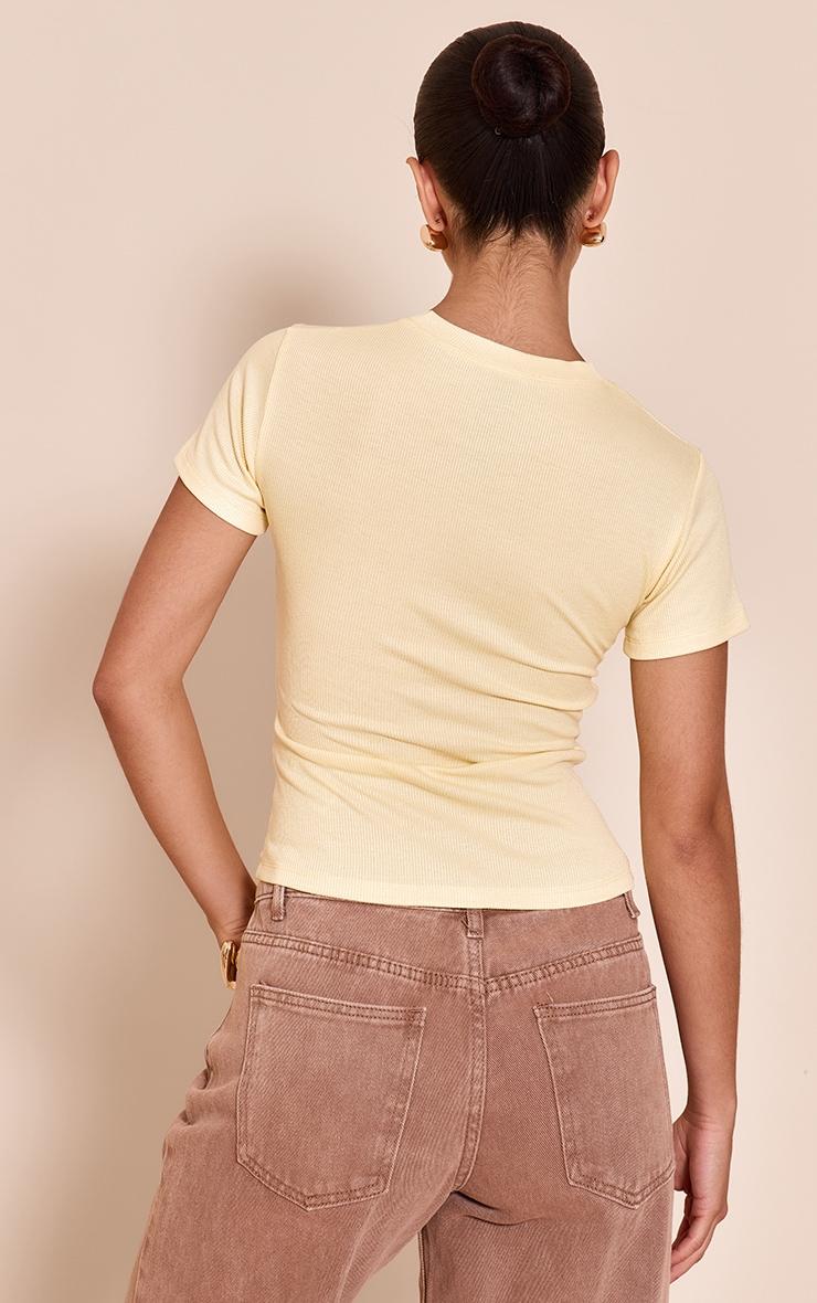 Butter Cream Soft Rib Crew Neck Short Sleeve Top Product Image