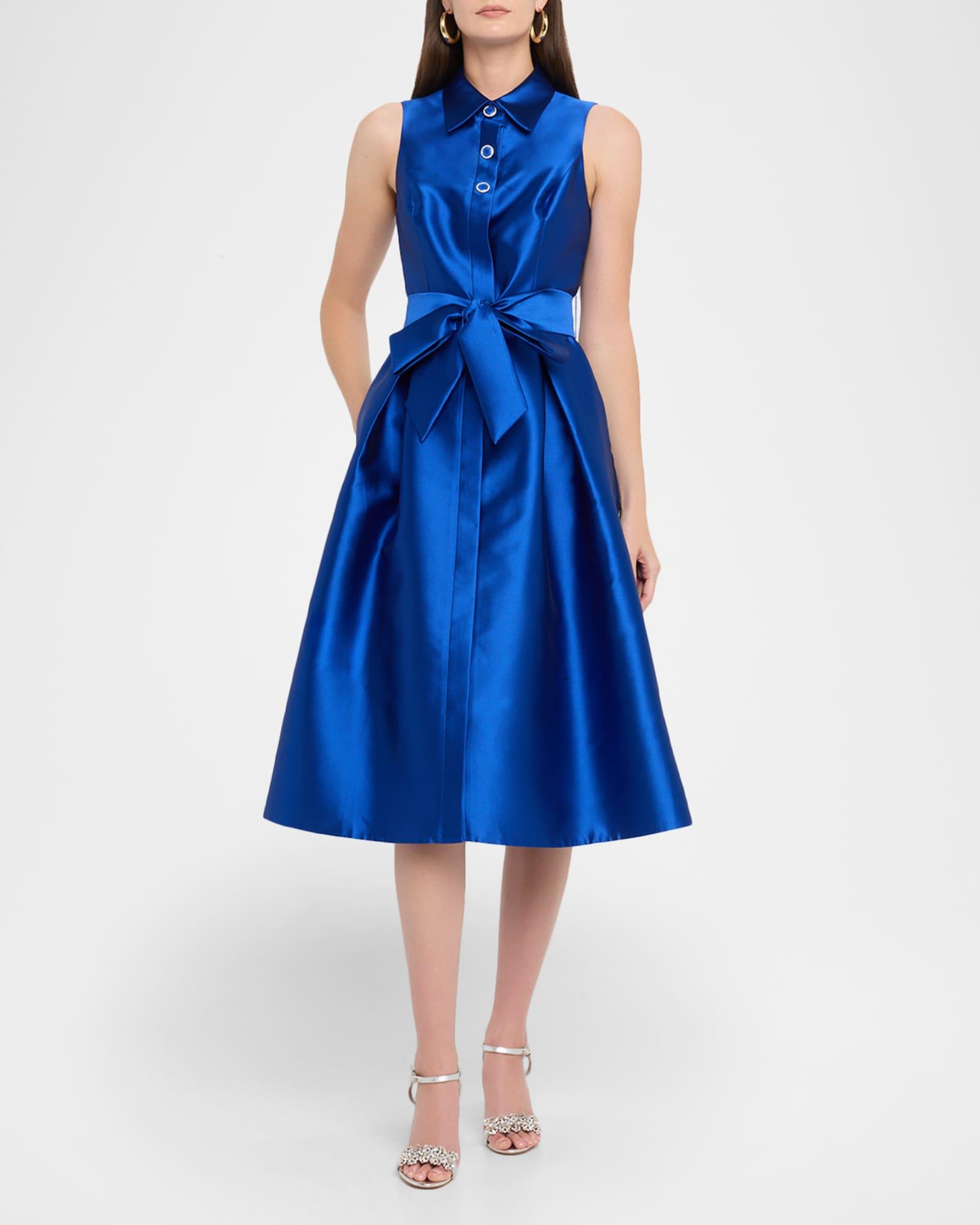 Sleeveless Mikado Midi Shirtdress Product Image