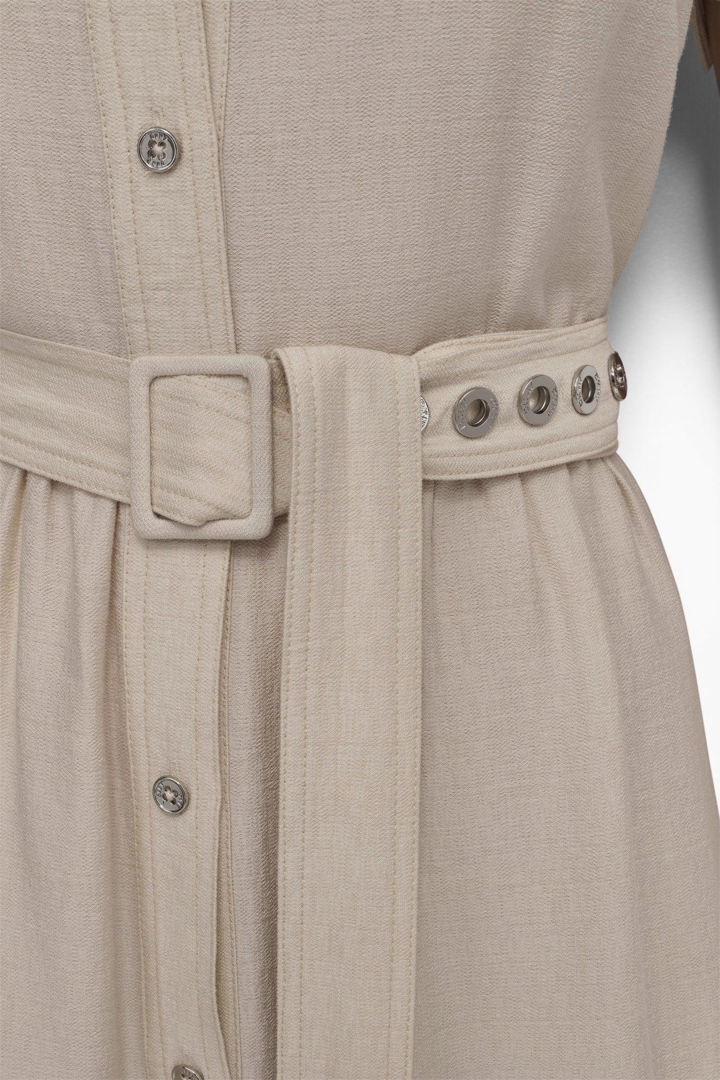 SHIRT DRESS WITH GROMET BELT Product Image