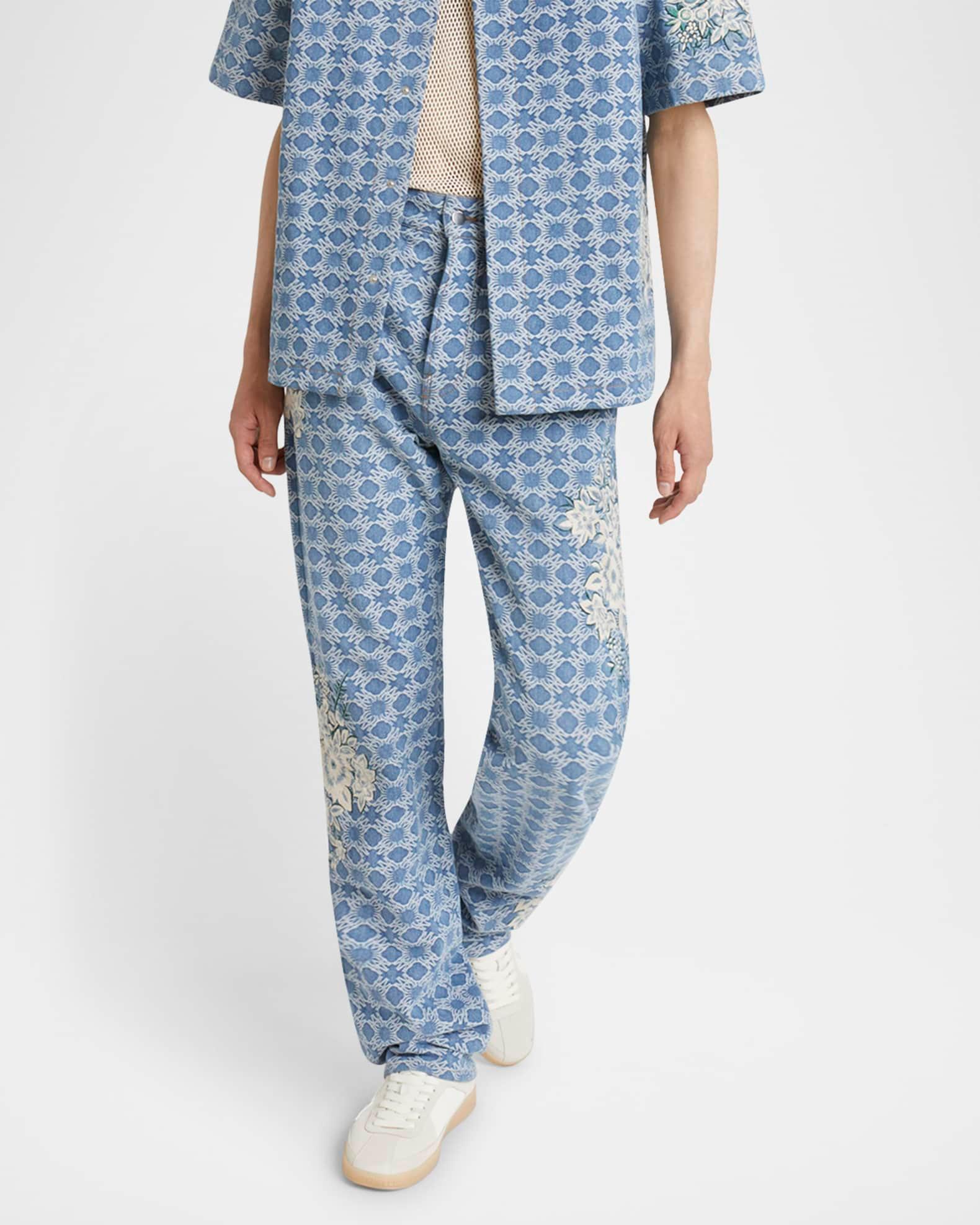 Men's Floral Embroidered MA Quad Jeans Product Image