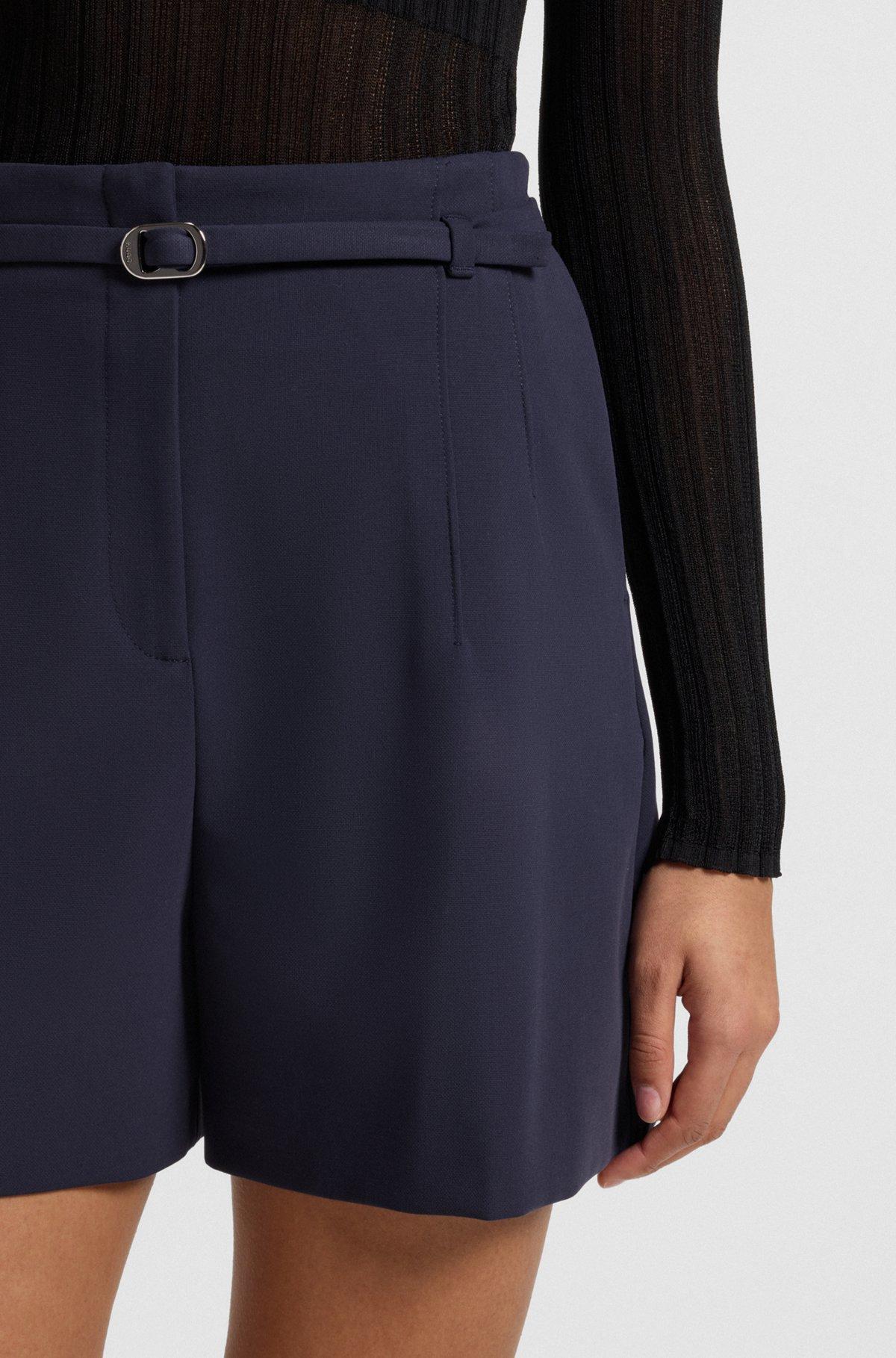 Regular-fit shorts with buckled belt Product Image