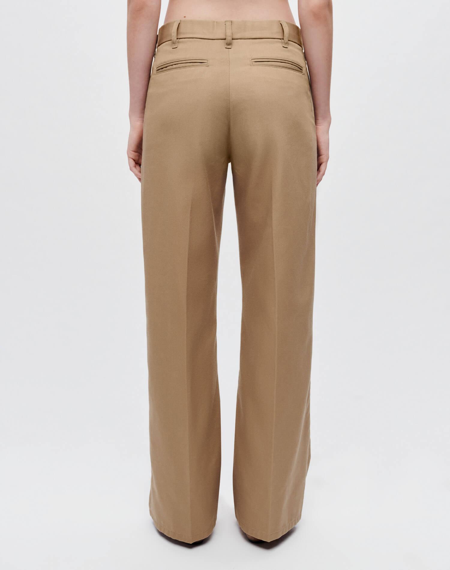 Super Wide Leg Trouser - Khaki Product Image