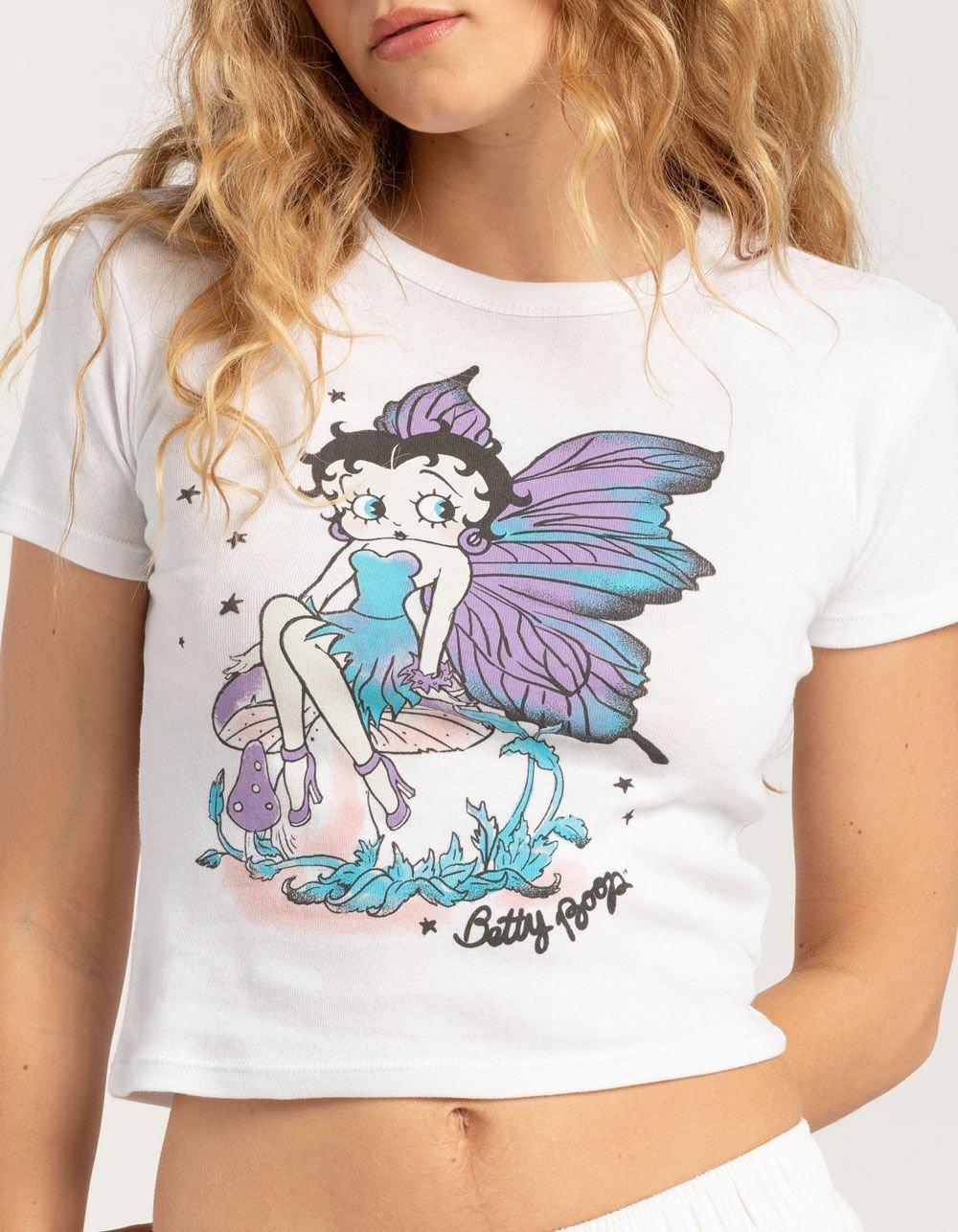 BETTY BOOP Womens Baby Tee - CREAM Product Image