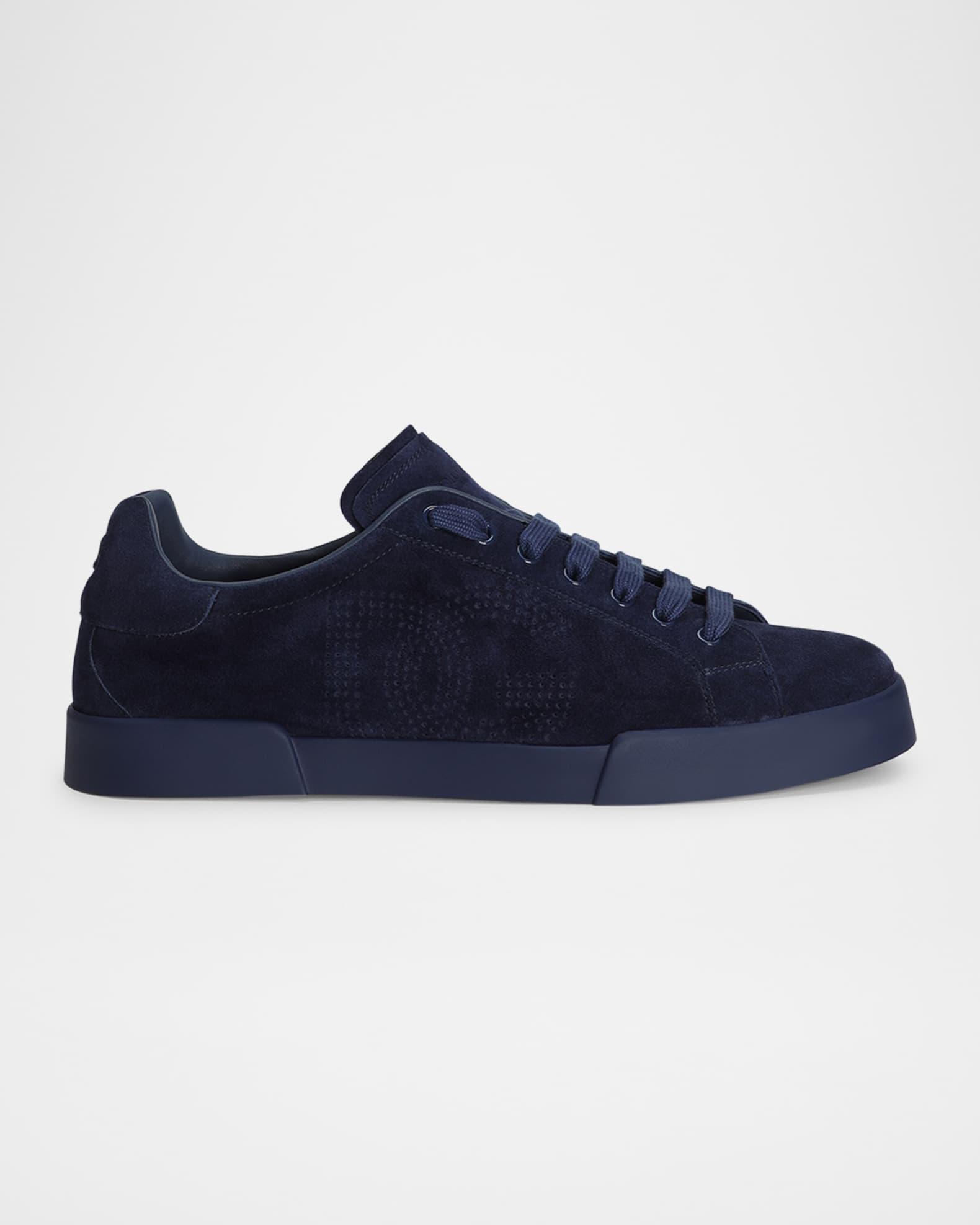 Men's Suede Perforated DG Low-Top Sneakers Product Image