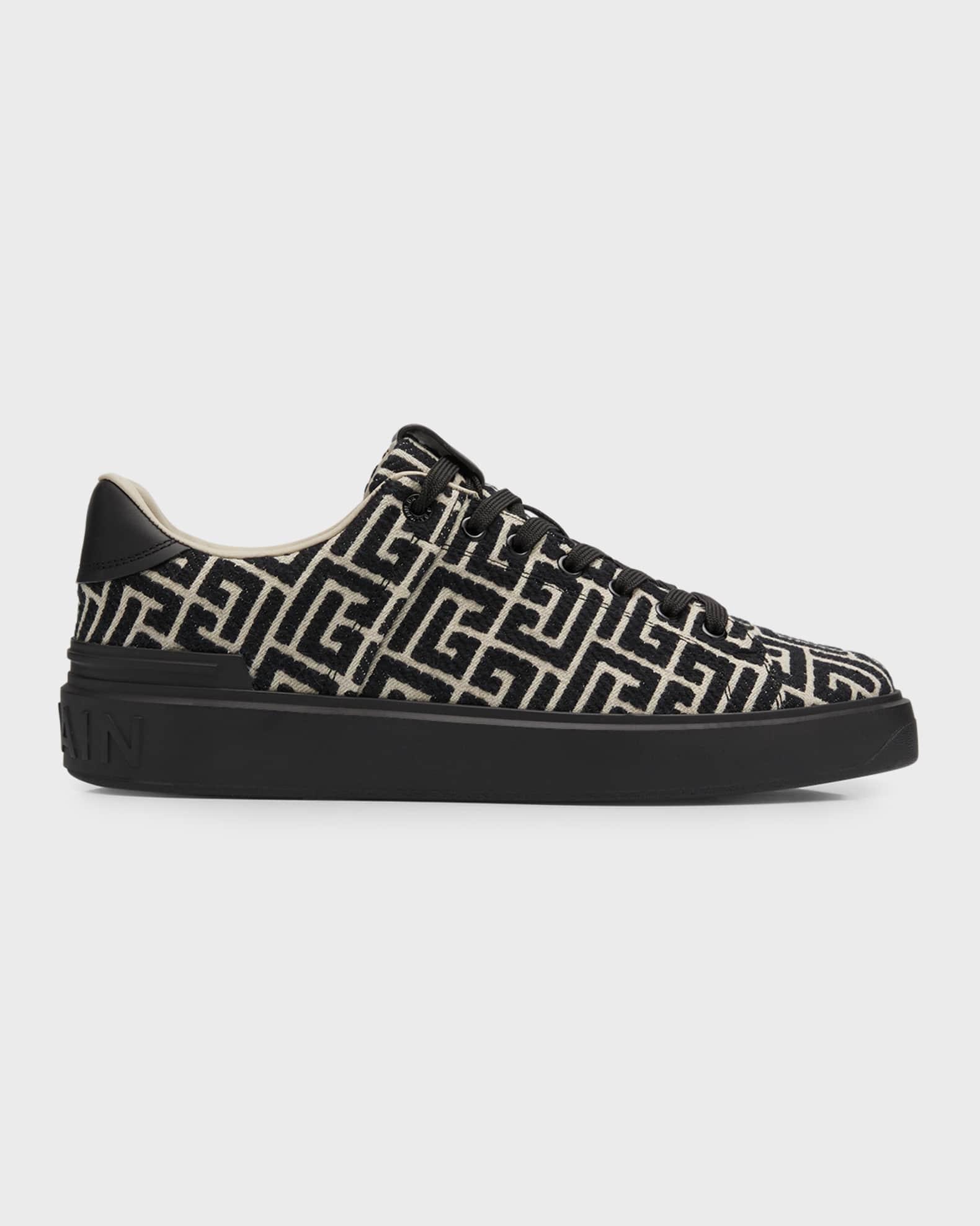 Mens B Court Monogram Jacquard Low-Top Sneakers Product Image