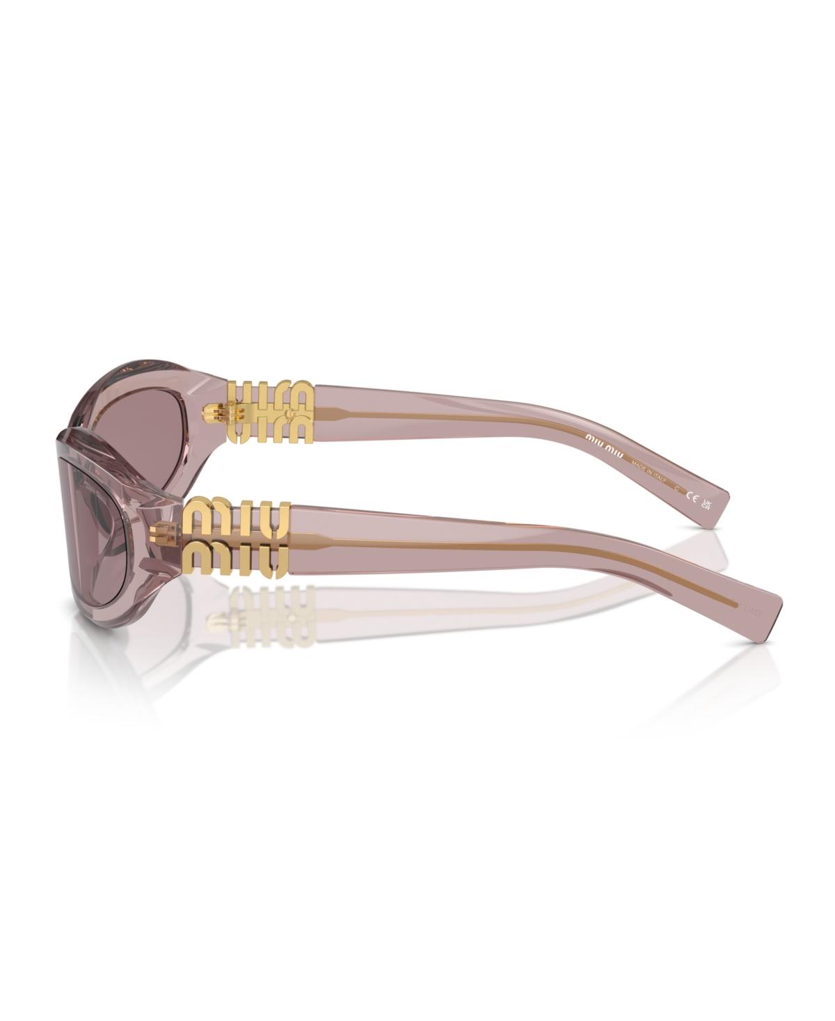 MIU MIU Womens Mu 14zs Irregular-frame Acetate Sunglasses Purple Product Image