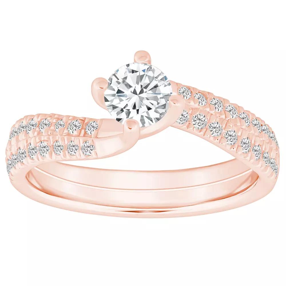 Alyson Layne 14k Gold 9/10 Carat T.W. Diamond Engagement Ring, Women's, Size: 5.50, 14k Rose Gold Product Image