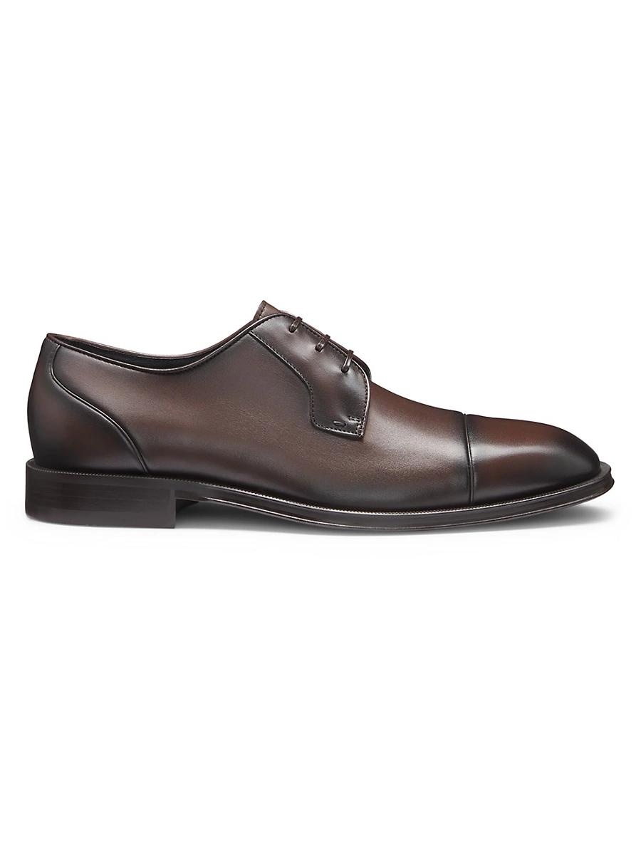 Mens Cap-Toe Derby Shoes in Leather Product Image
