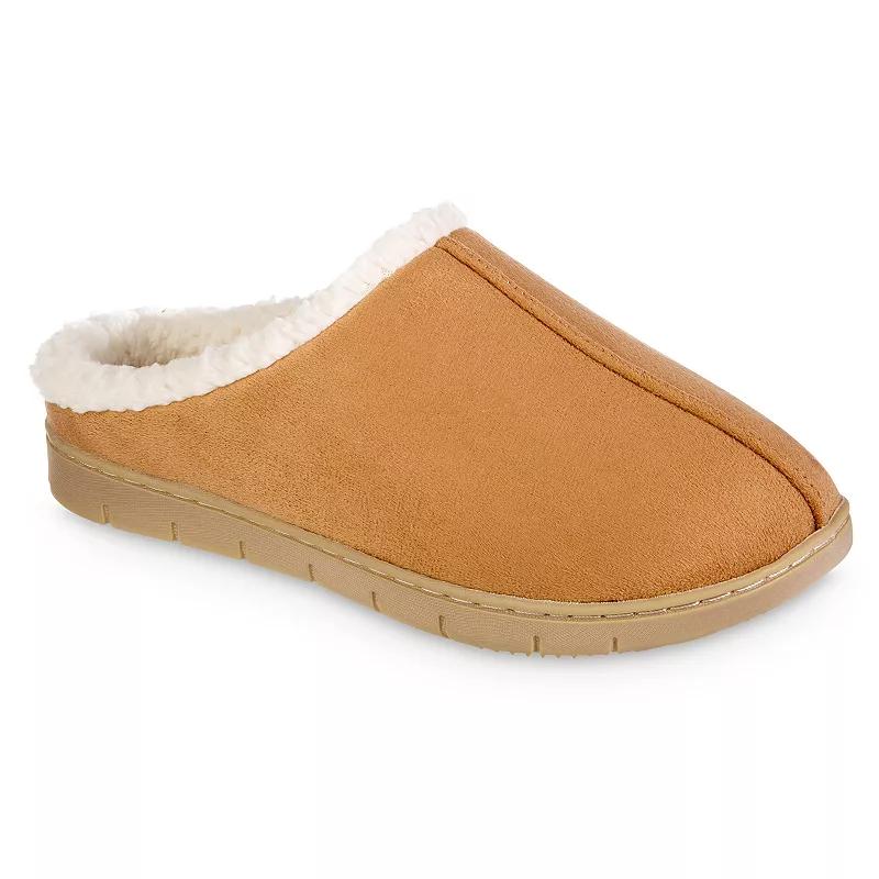 Isotoner Women's Rory Microsuede Hoodback Slippers - Black S Product Image