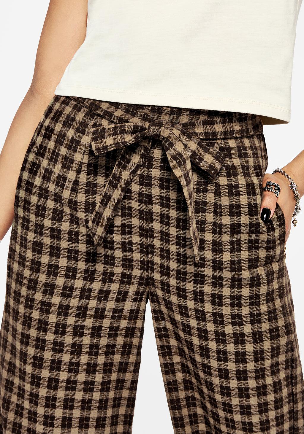 Terra Wide Leg Culotte Trouser - Brown Product Image