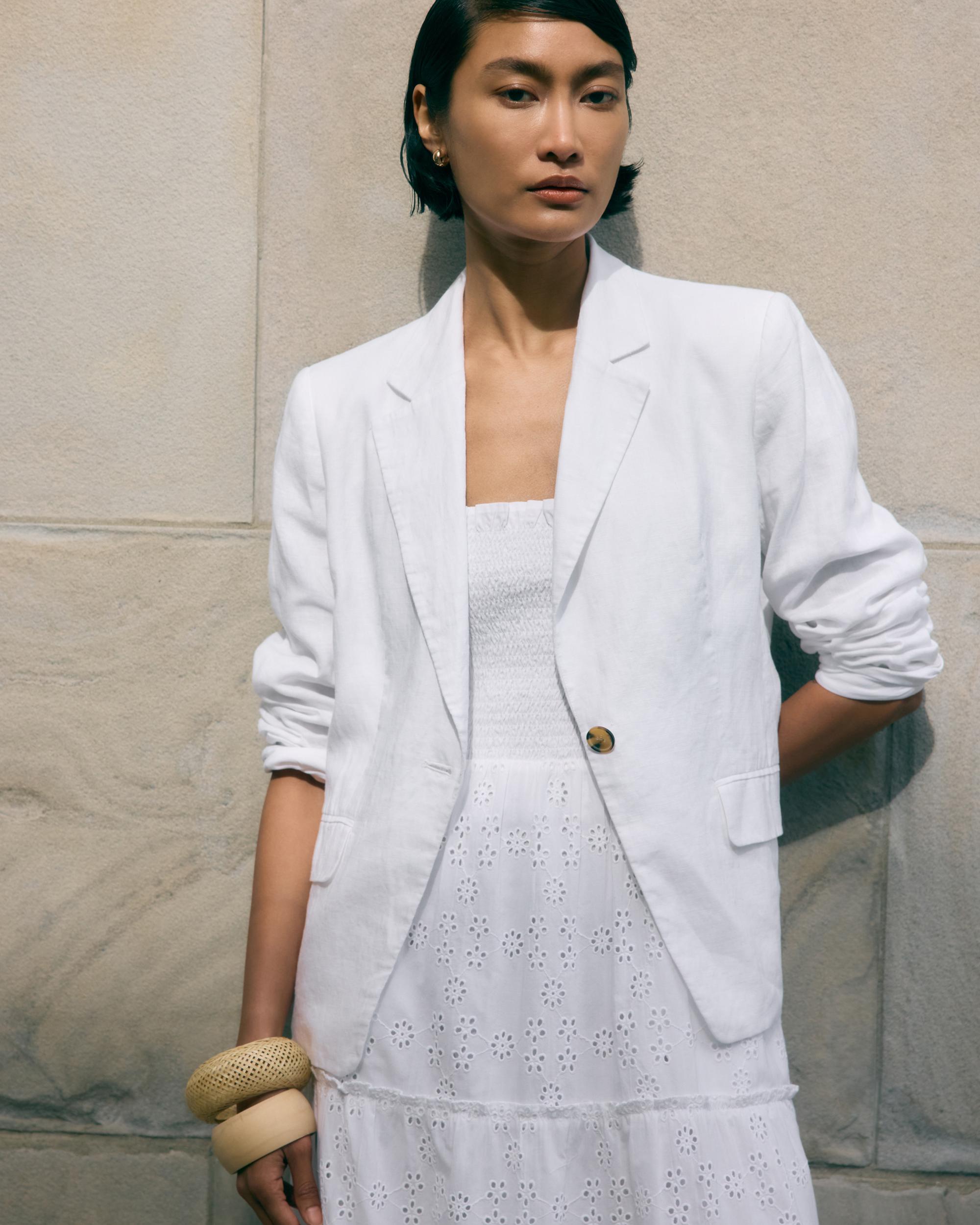 Quince | Women's 100% European Linen Structured Blazer Product Image