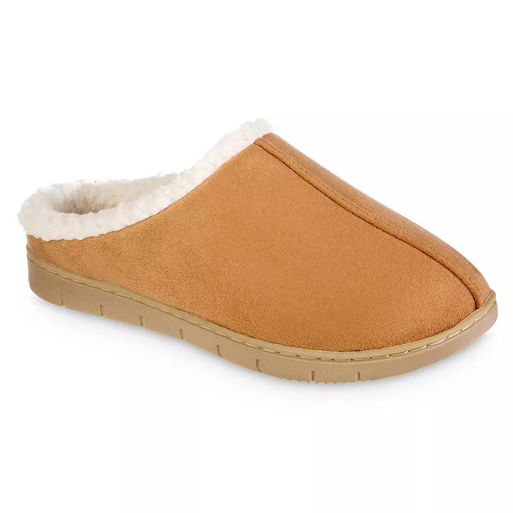 Isotoner Women's Rory Microsuede Hoodback Slippers - Black S Product Image