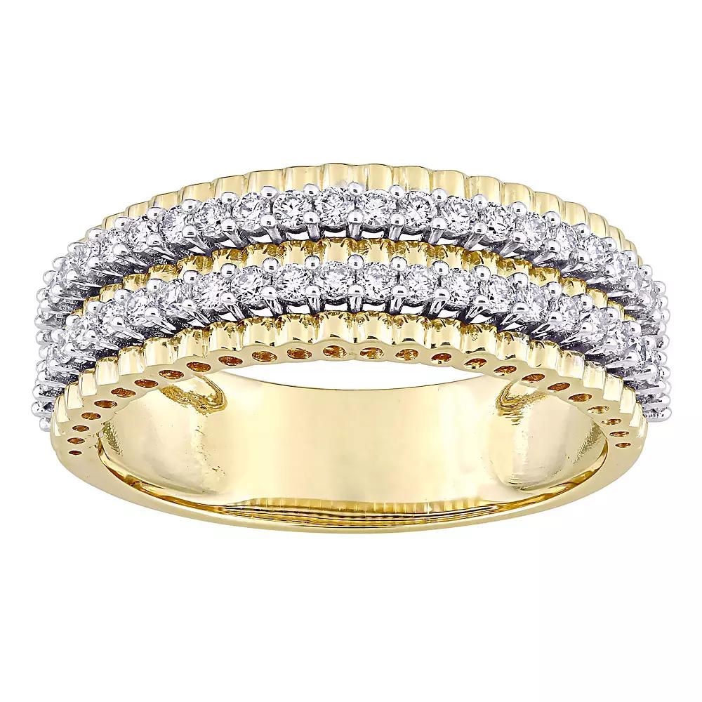 Stella Grace 14k Two-Tone Gold 1/2 Carat T.W Diamond Double Row Eternity Ring, Womens 14k 2 Tone Product Image