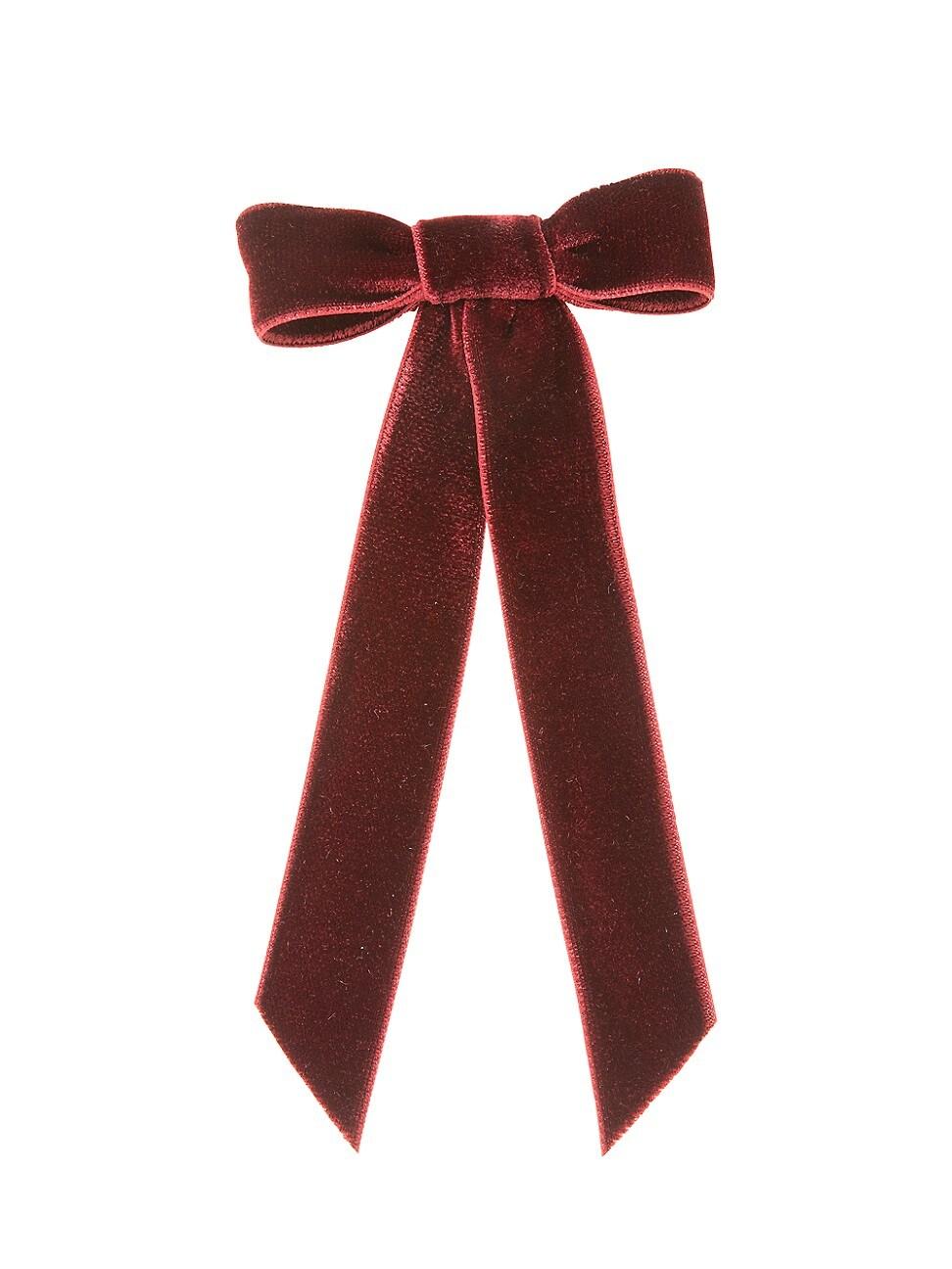 Womens Core Velvet Bow Barrette Product Image