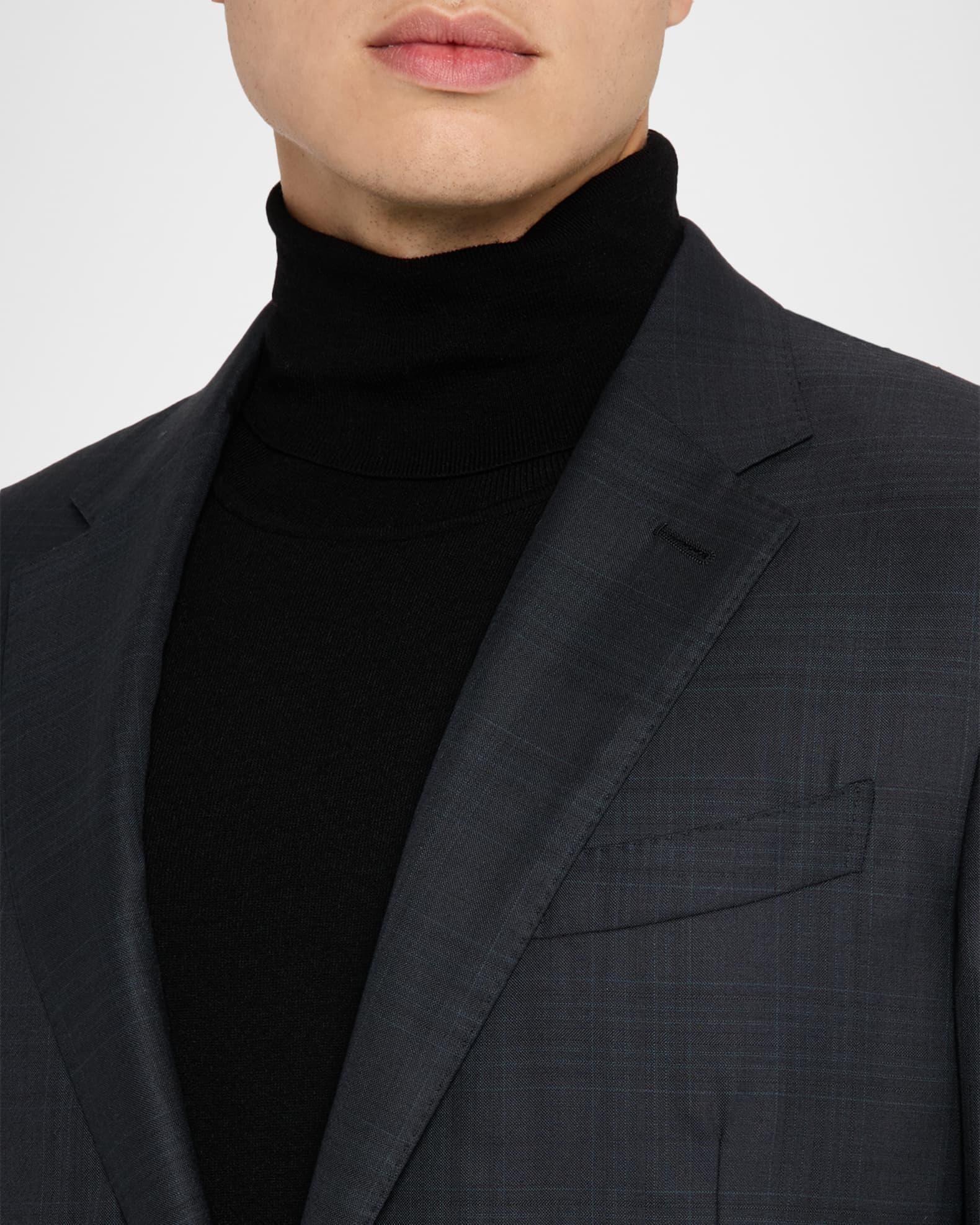 Men's Wool Woven Plaid Two-Piece Suit Product Image