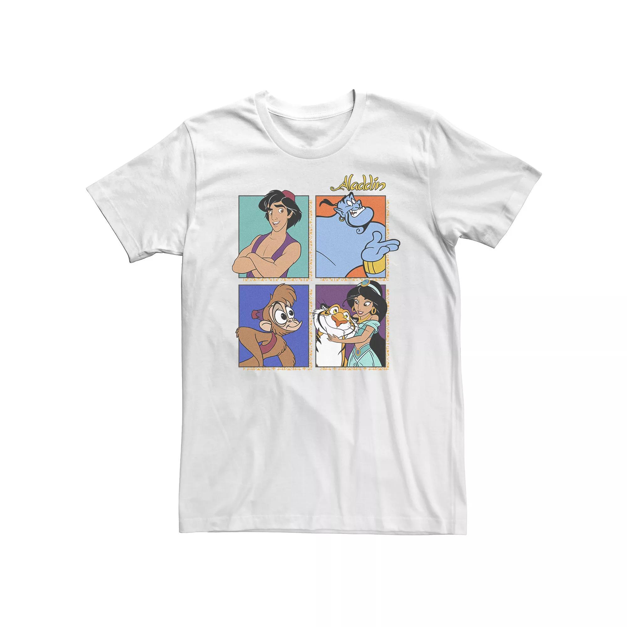 Big & Tall Disney Aladdin Group Shot Box Up Tee, Men's,  Product Image
