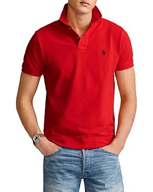 Mens Basic Custom Slim-Fit Mesh Polo Shirt Product Image