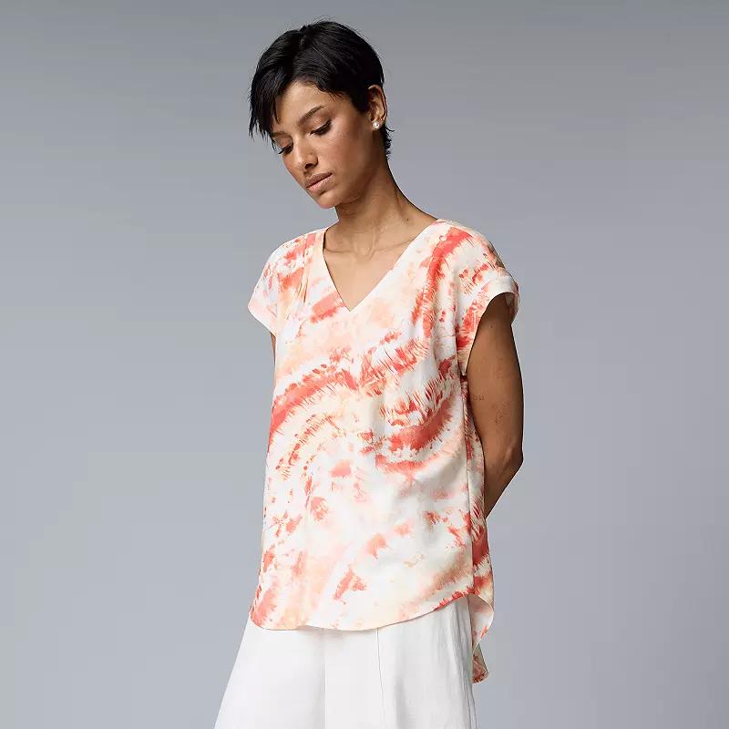 Womens Simply Vera Vera Wang V-Neck Popover Top Product Image